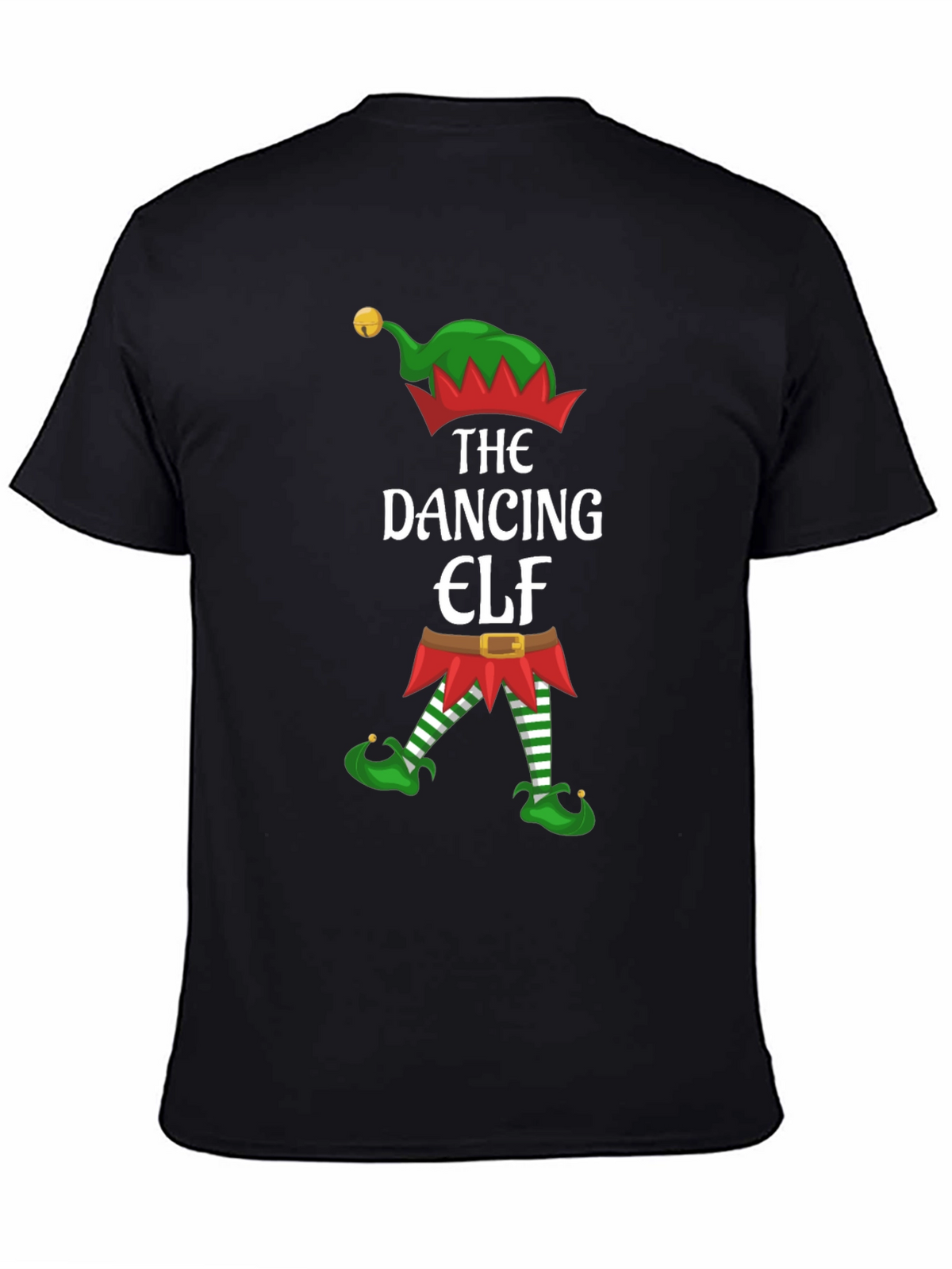Dancing Elf Graphic Tee - Holiday Festive Shirt