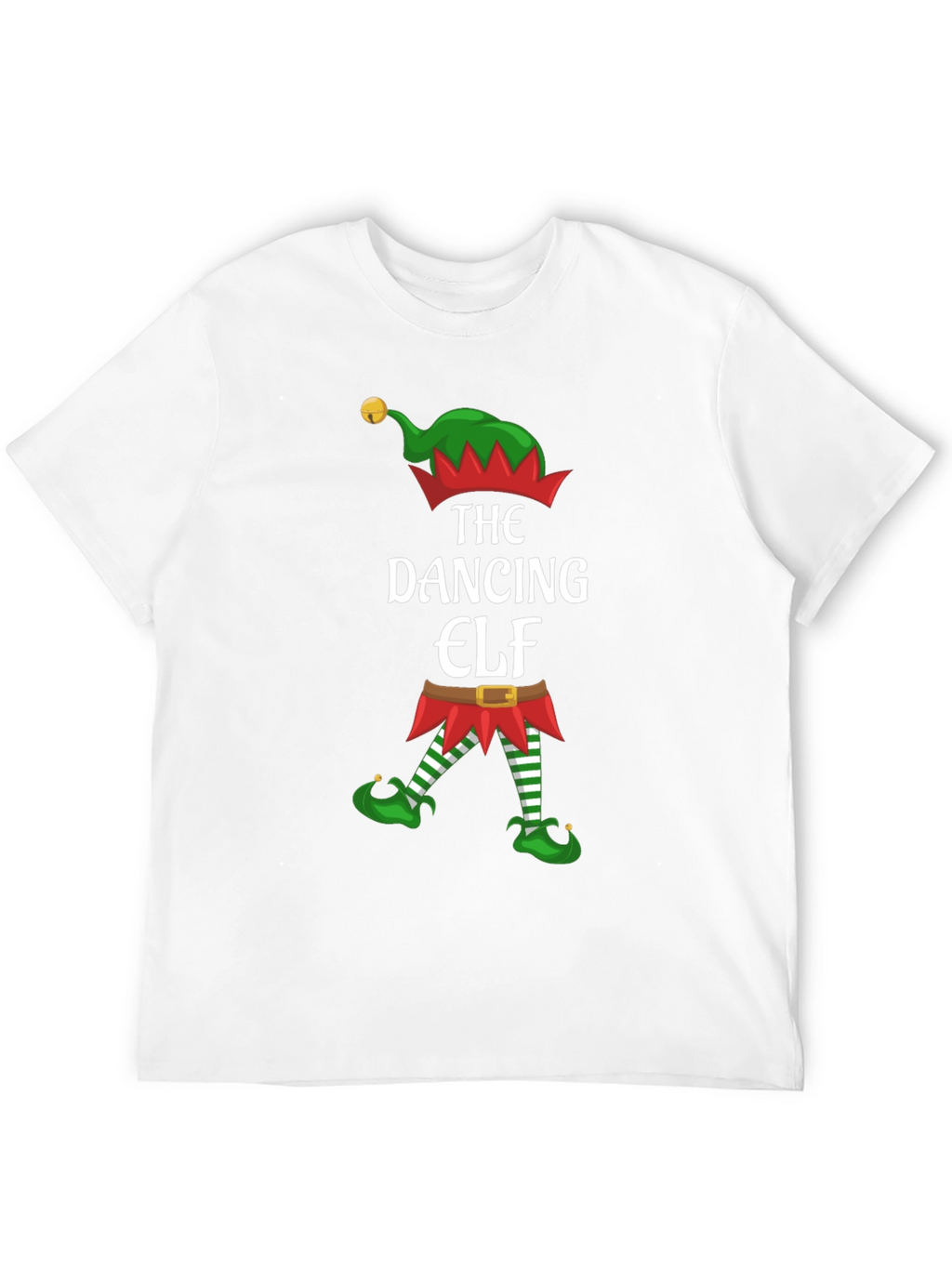 Dancing Elf Graphic Tee - Holiday Festive Shirt