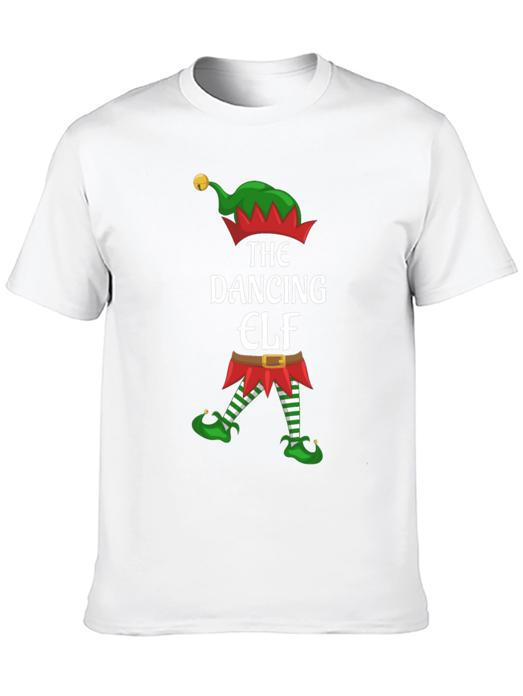 Dancing Elf Graphic Tee - Holiday Festive Shirt