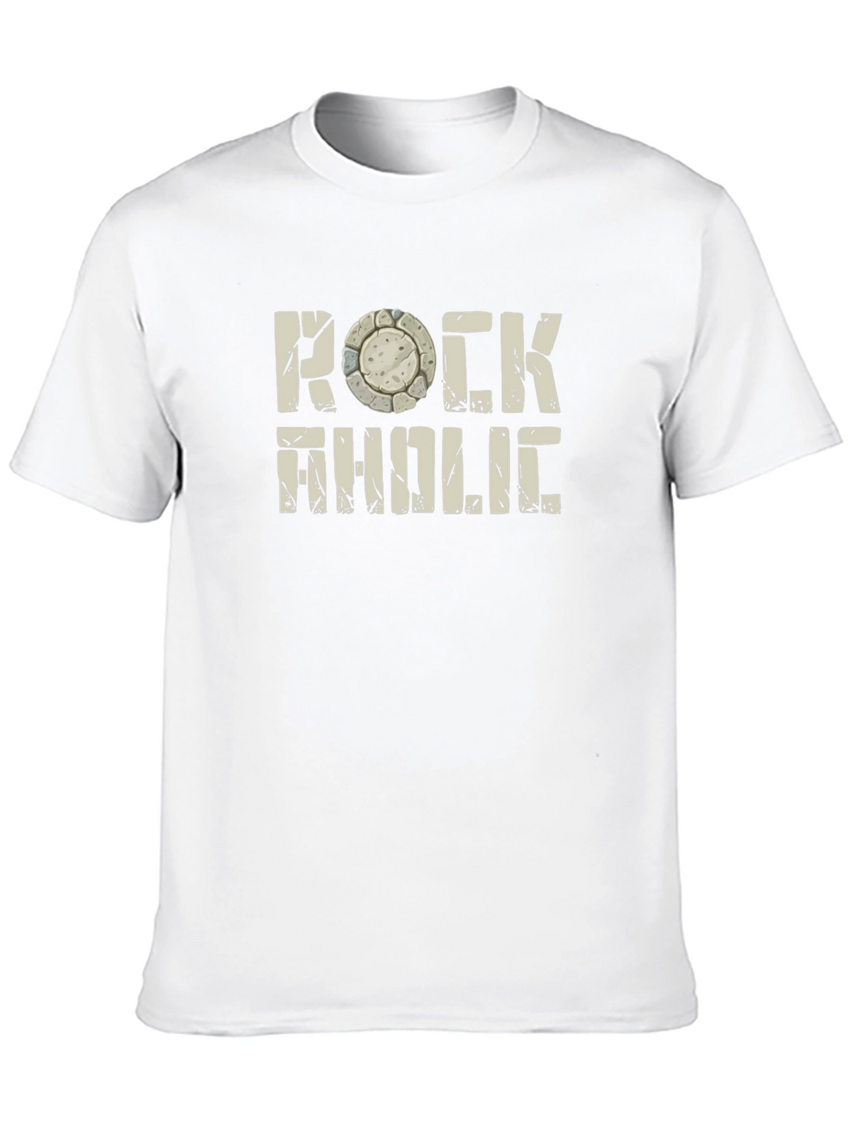 Rockaholic Graphic Tee - Stone Design