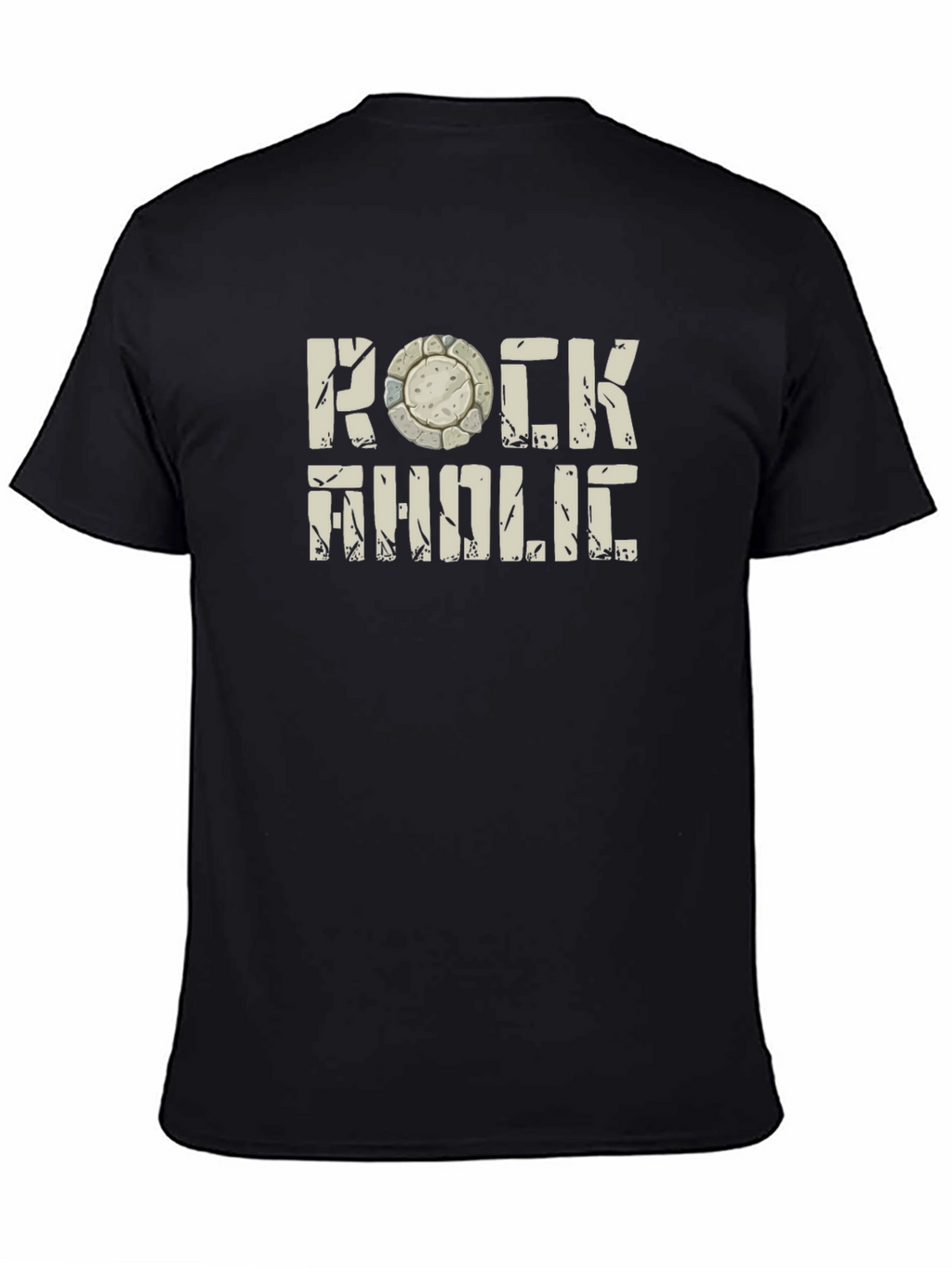 Rockaholic Graphic Tee - Stone Design