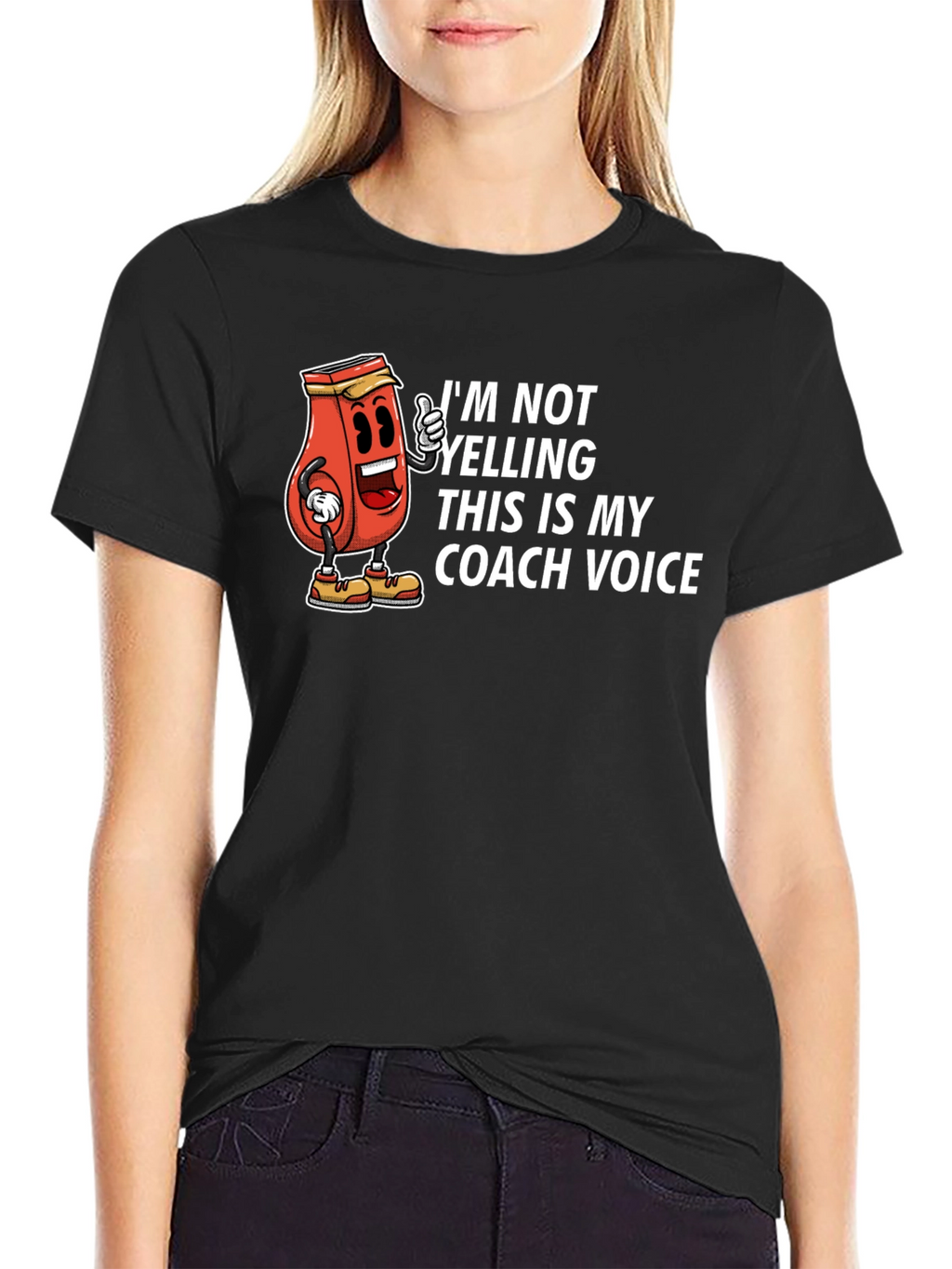 Coach Voice T-Shirt - Funny Cartoon Whistle Design