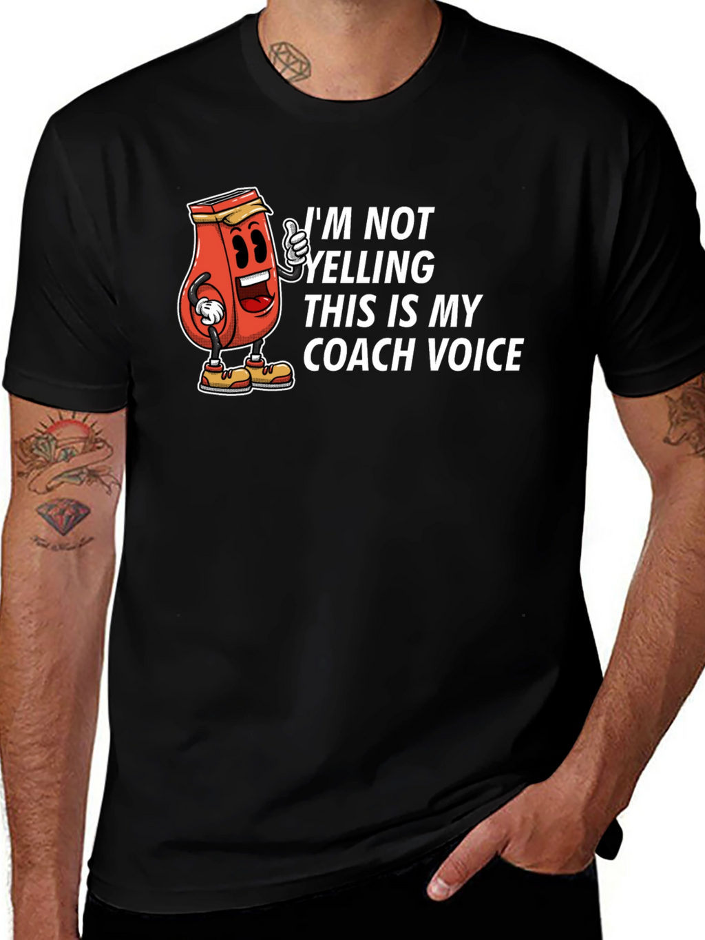 Coach Voice T-Shirt - Funny Cartoon Whistle Design