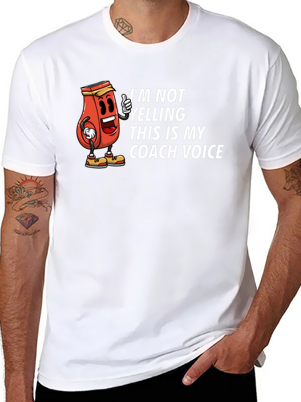 Coach Voice T-Shirt - Funny Cartoon Whistle Design