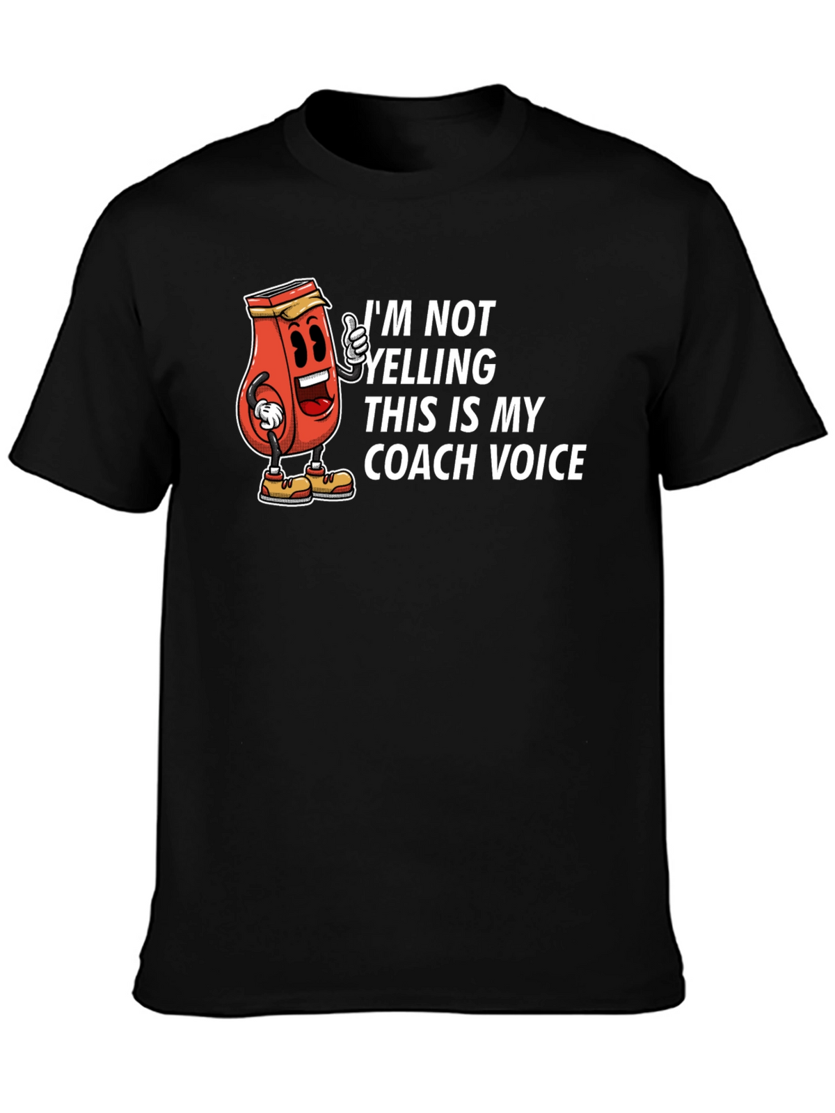 Coach Voice T-Shirt - Funny Cartoon Whistle Design