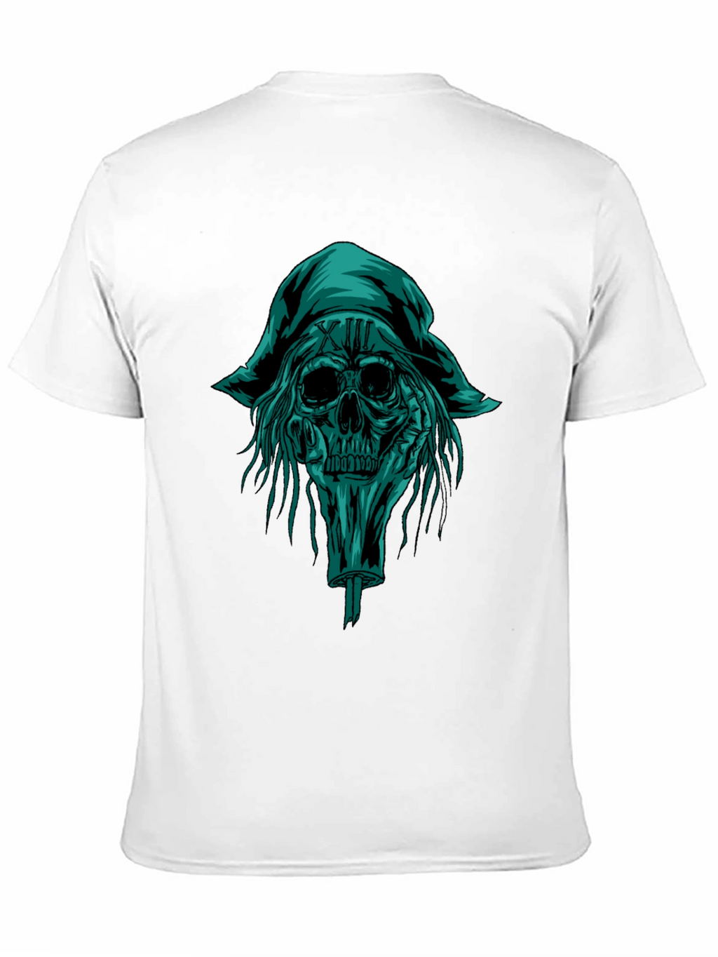 Skull Pirate Graphic Tee - Black Cotton T-Shirt
