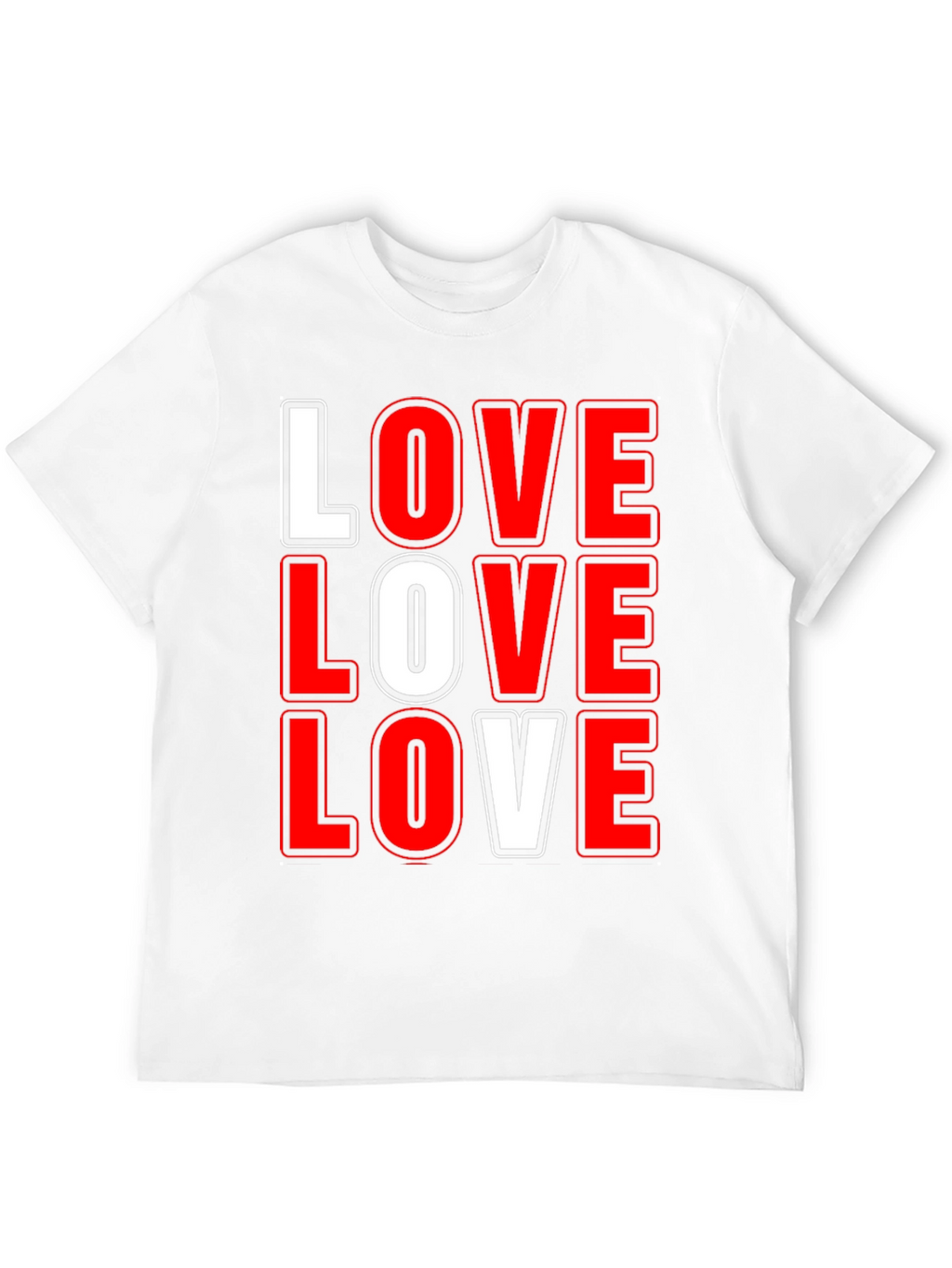 Love Graphic T-Shirt - Bold Red & White Print