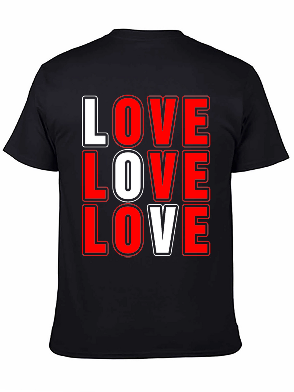Love Graphic T-Shirt - Bold Red & White Print