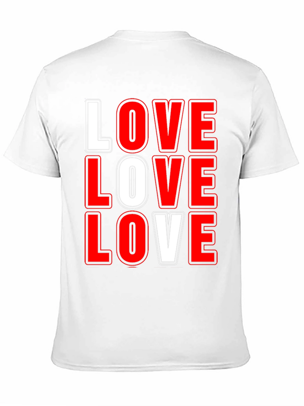 Love Graphic T-Shirt - Bold Red & White Print