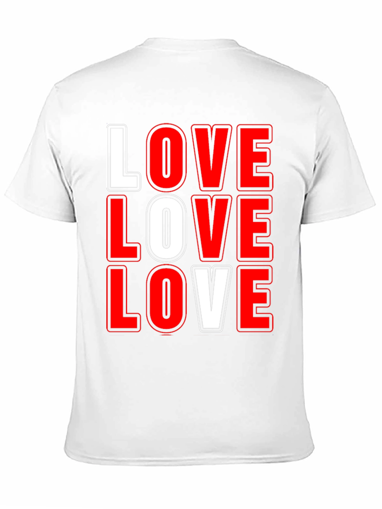 Love Graphic T-Shirt - Bold Red & White Print