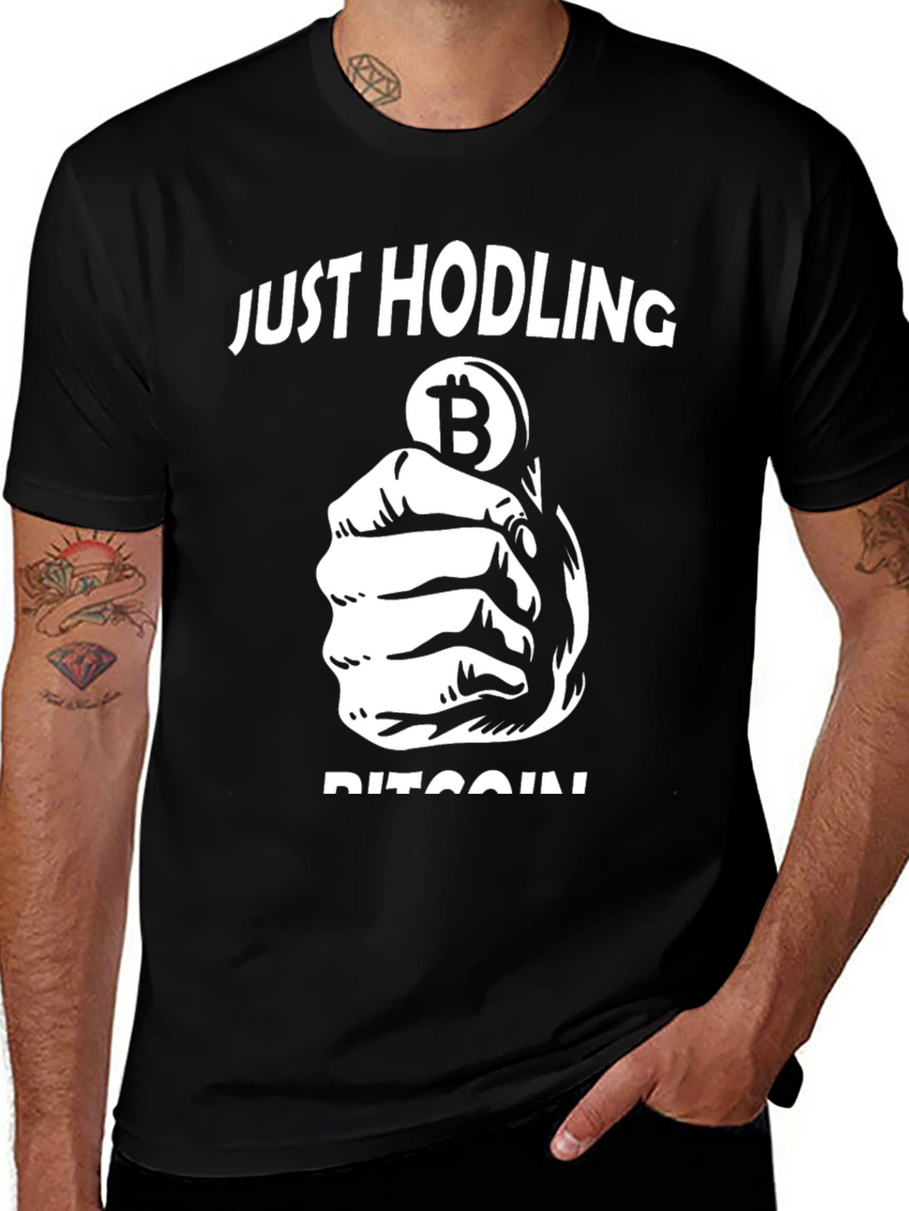 Just Hodling Bitcoin Crypto T-Shirt