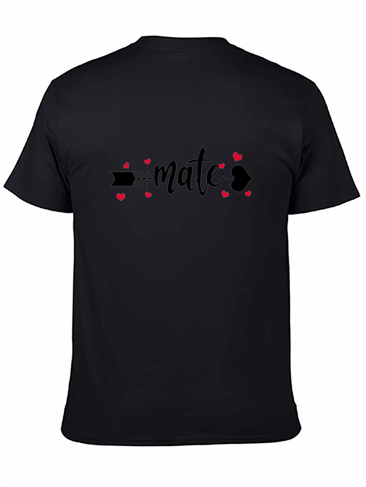 Mate Heart Arrow Black T-Shirt