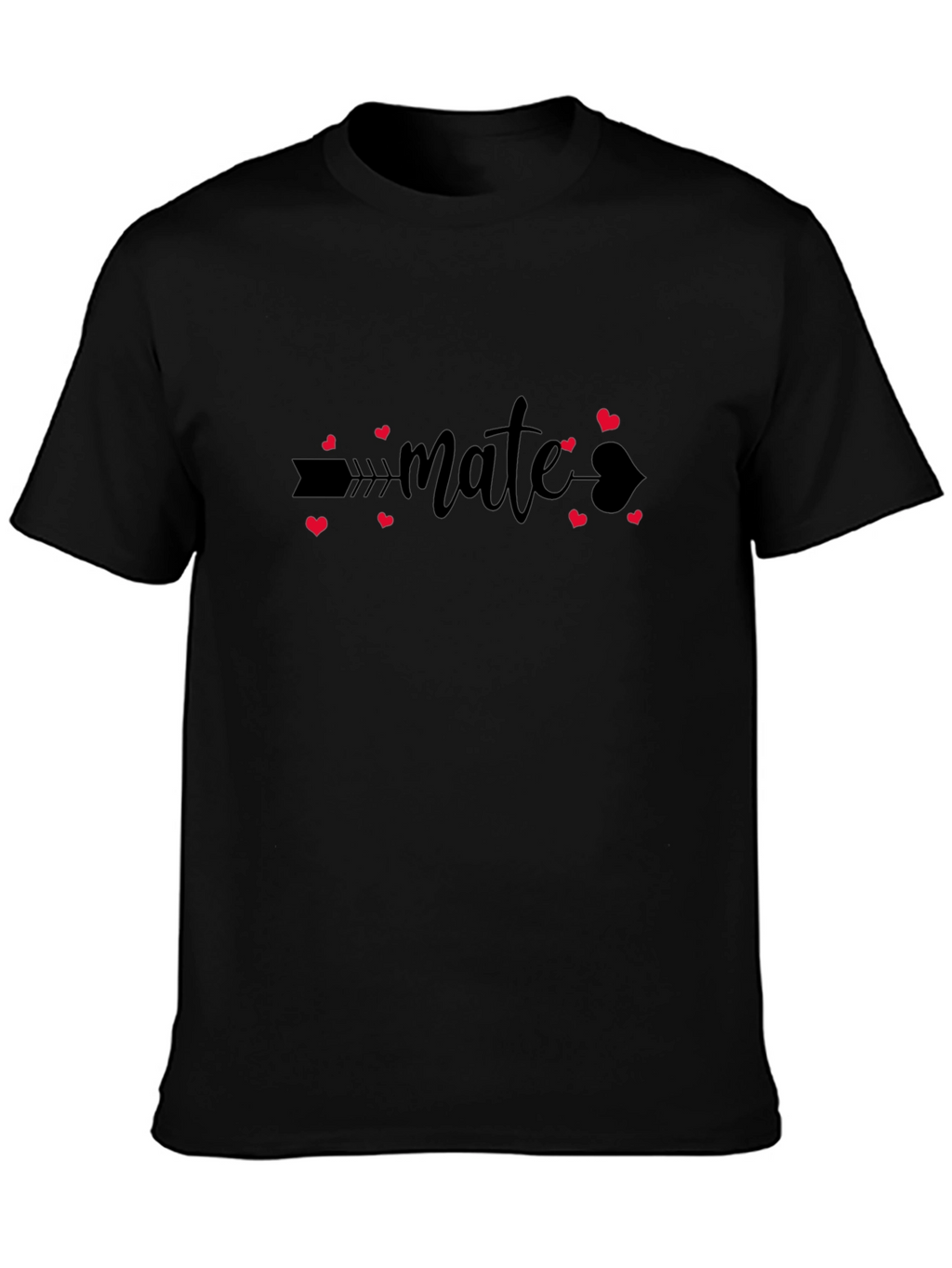 Mate Heart Arrow Black T-Shirt