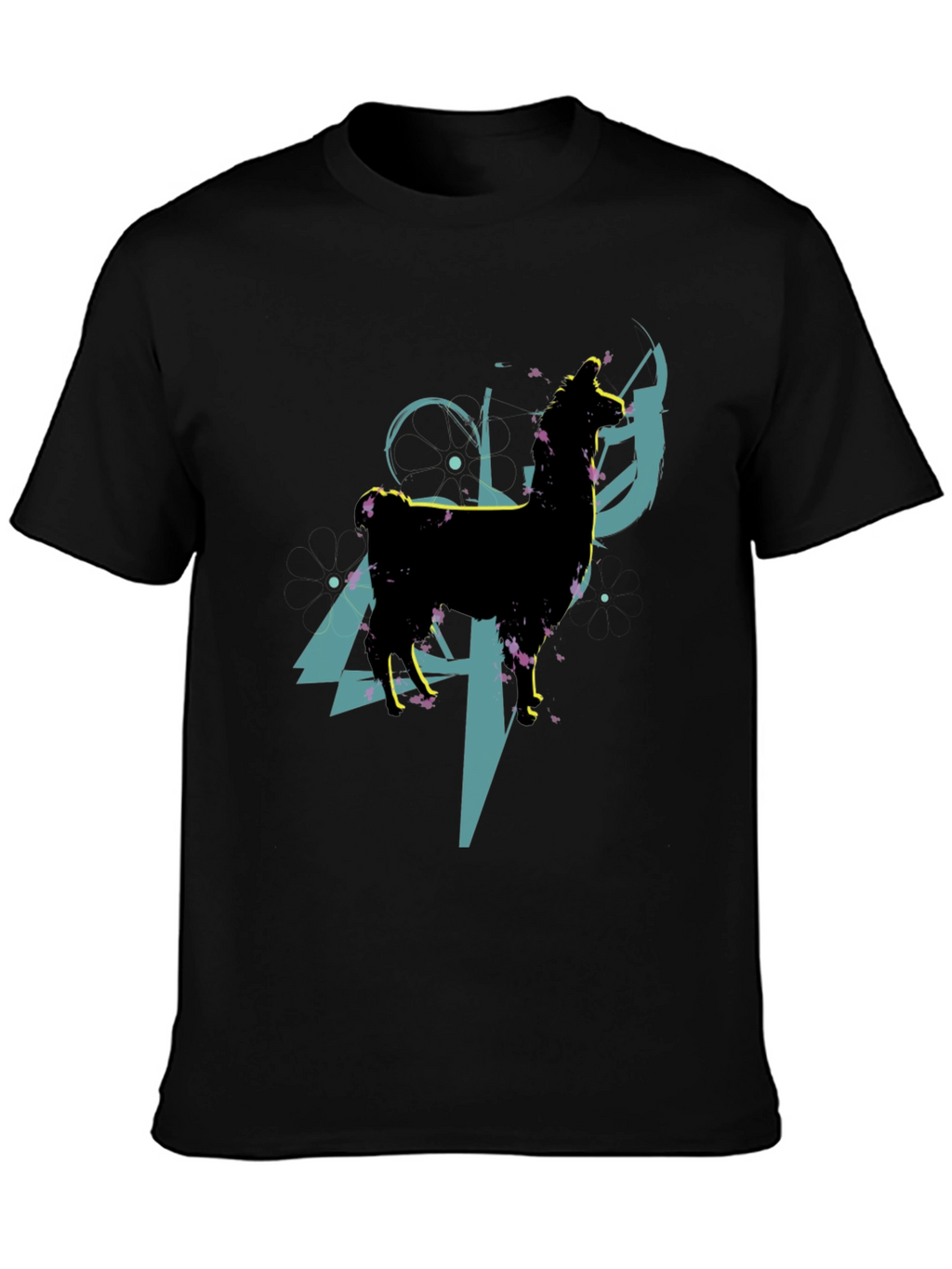 Llama Graphic Tee - Abstract Design