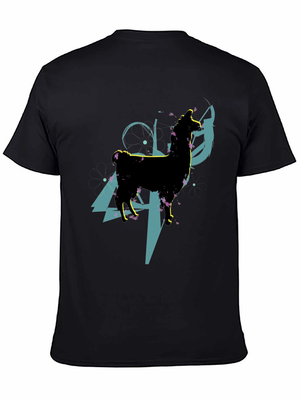 Llama Graphic Tee - Abstract Design