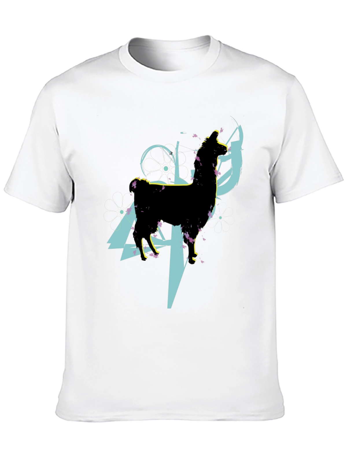 Llama Graphic Tee - Abstract Design