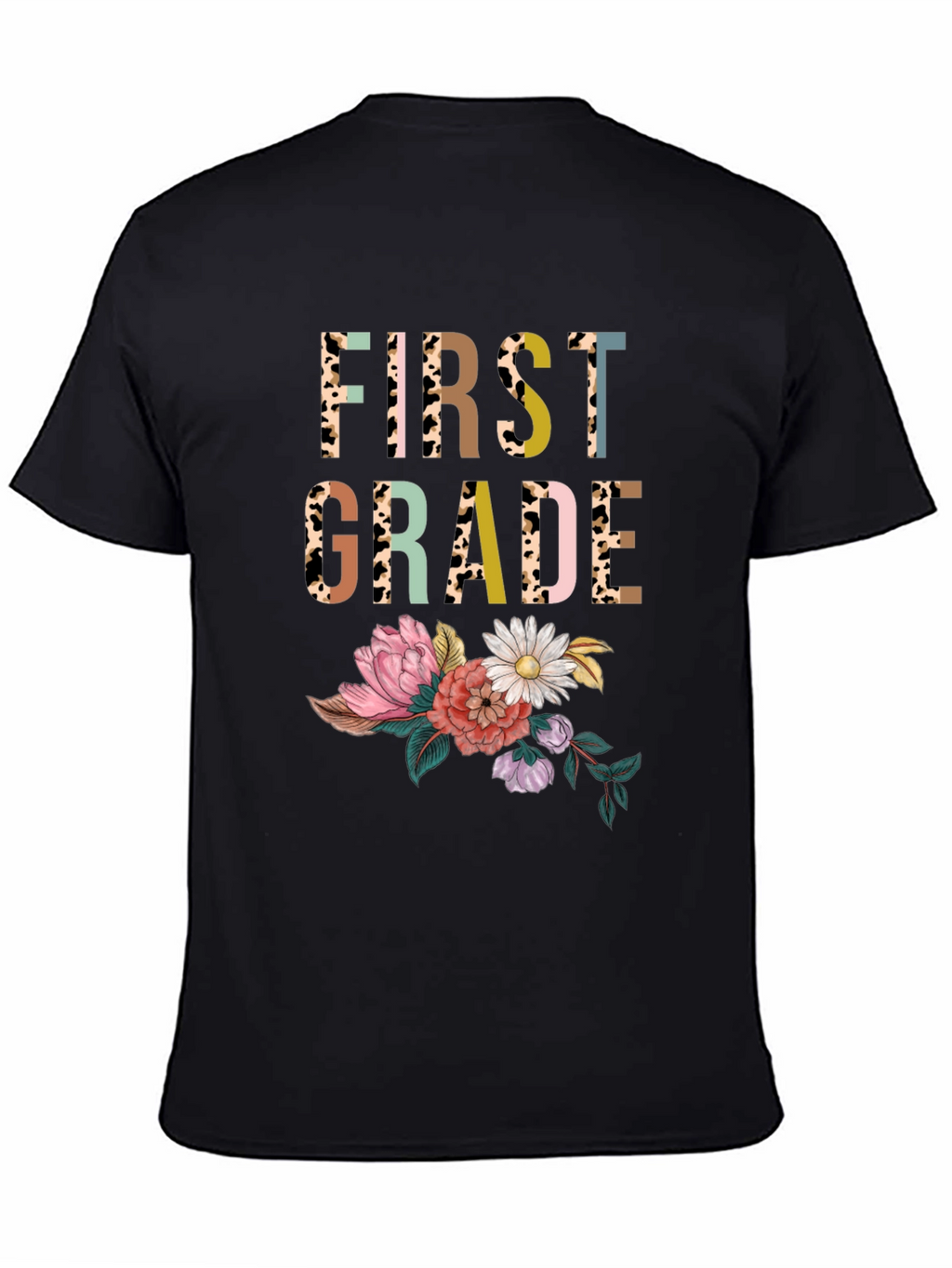 First Grade Floral Print T-Shirt
