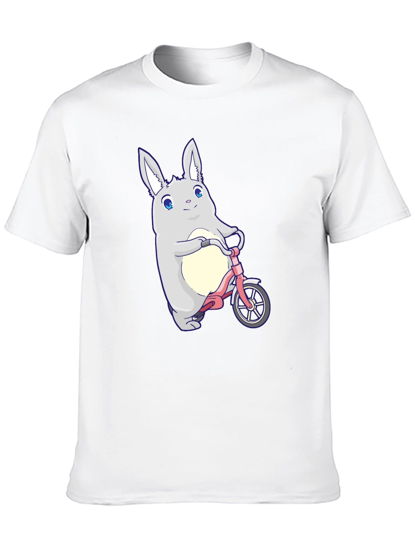 Cute Bunny on Bike Graphic T-Shirt