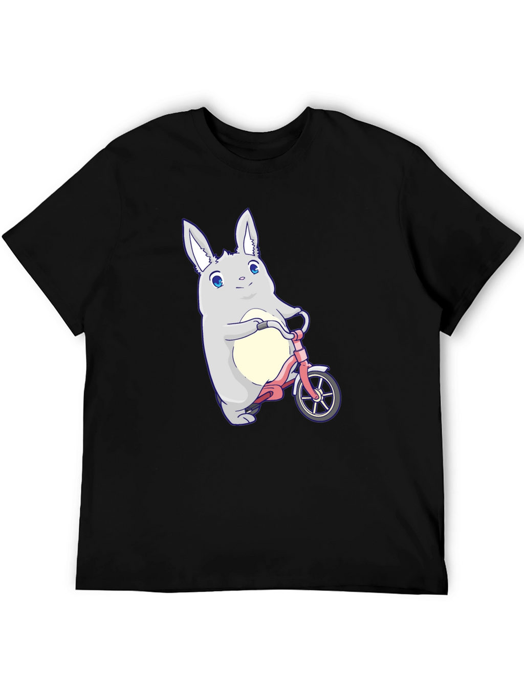 Cute Bunny on Bike Graphic T-Shirt