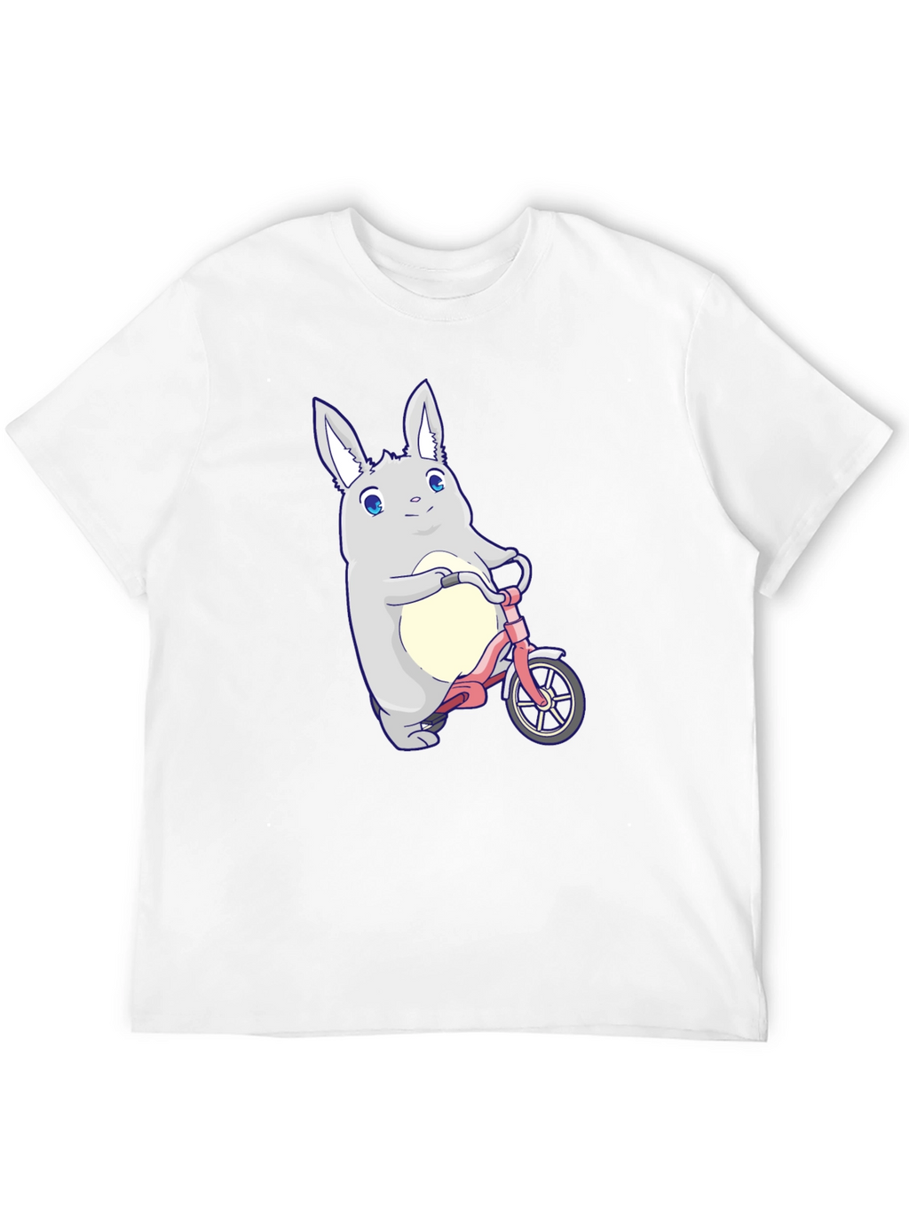 Cute Bunny on Bike Graphic T-Shirt