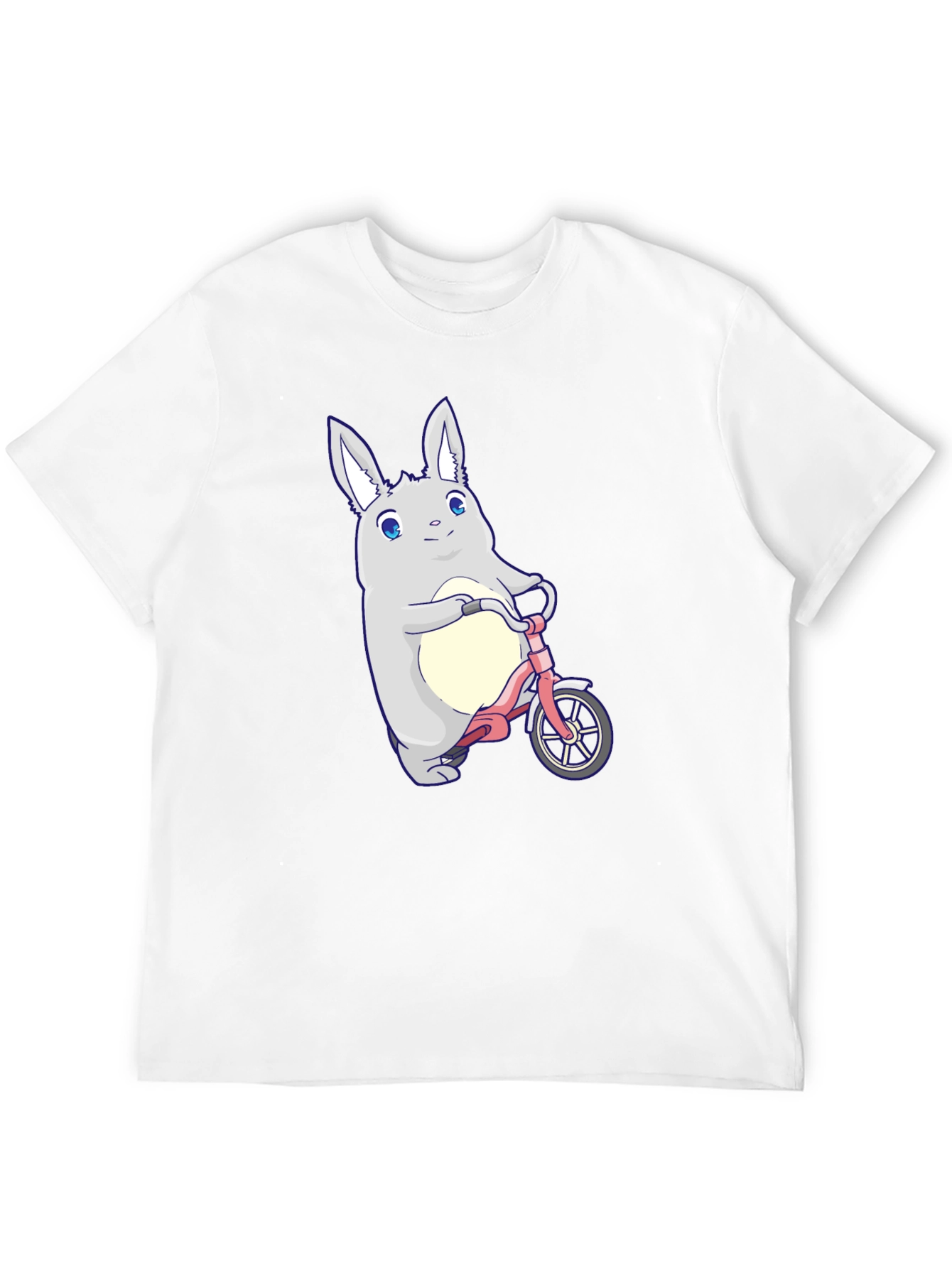 Cute Bunny on Bike Graphic T-Shirt
