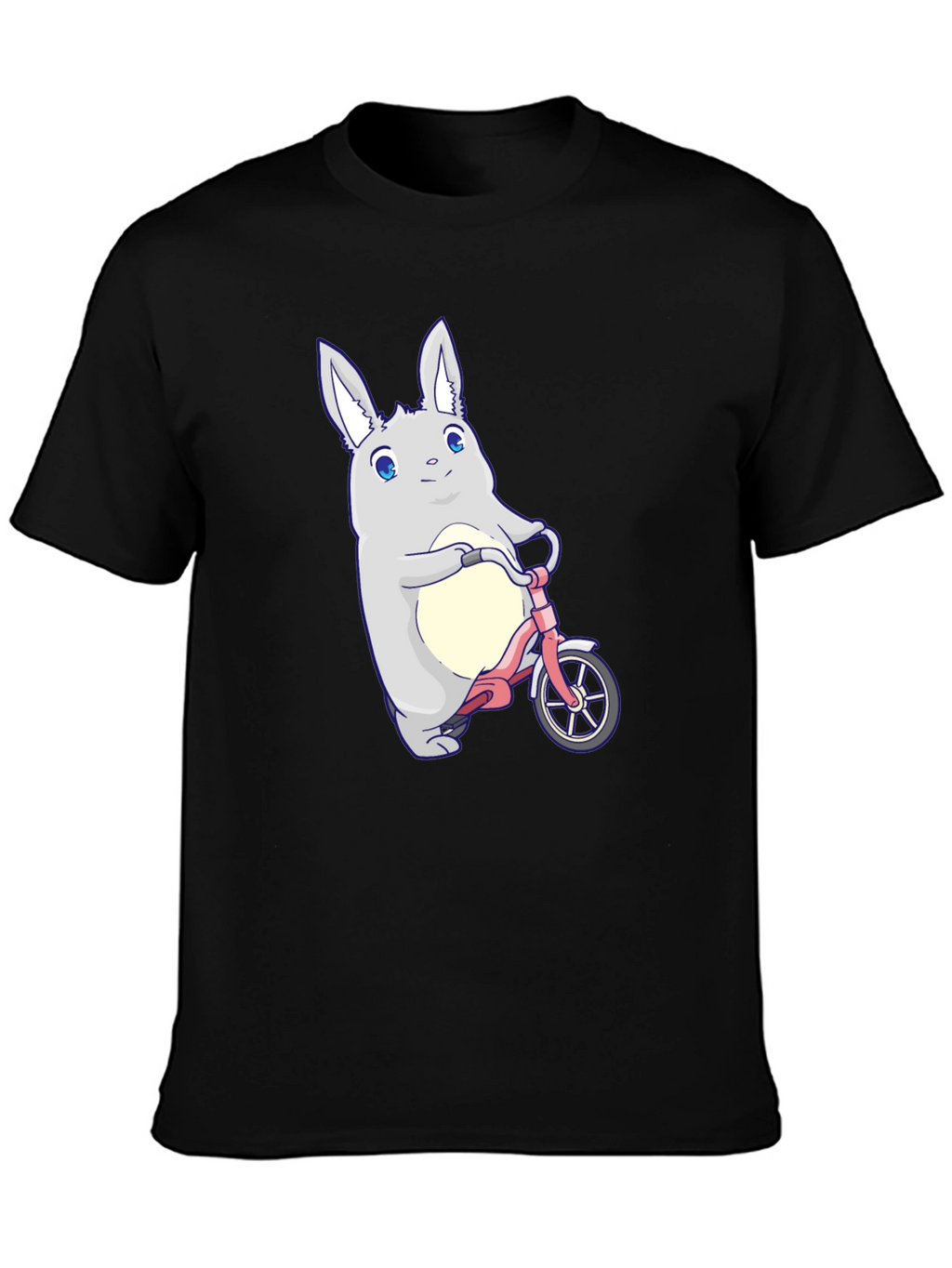 Cute Bunny on Bike Graphic T-Shirt