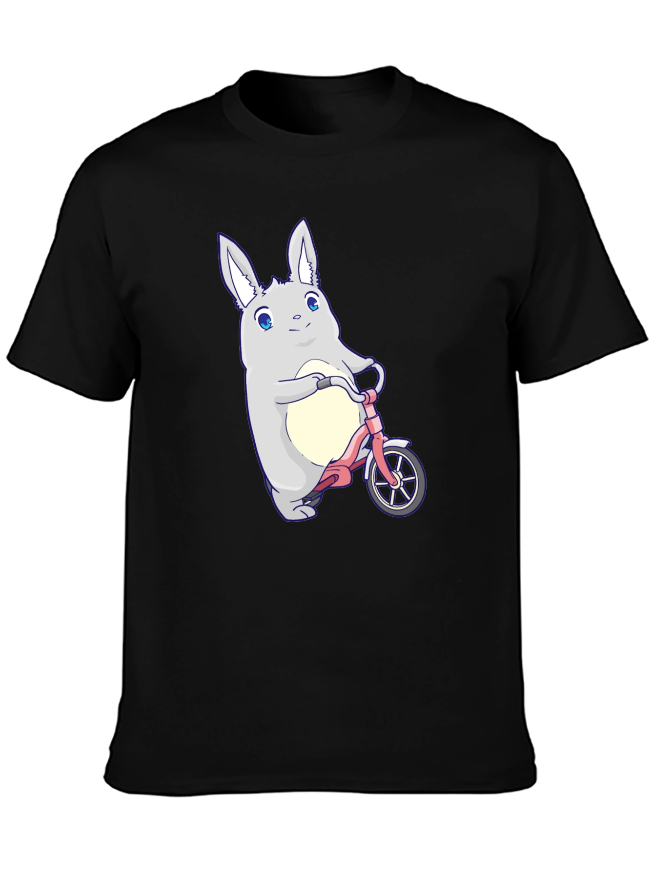 Cute Bunny on Bike Graphic T-Shirt