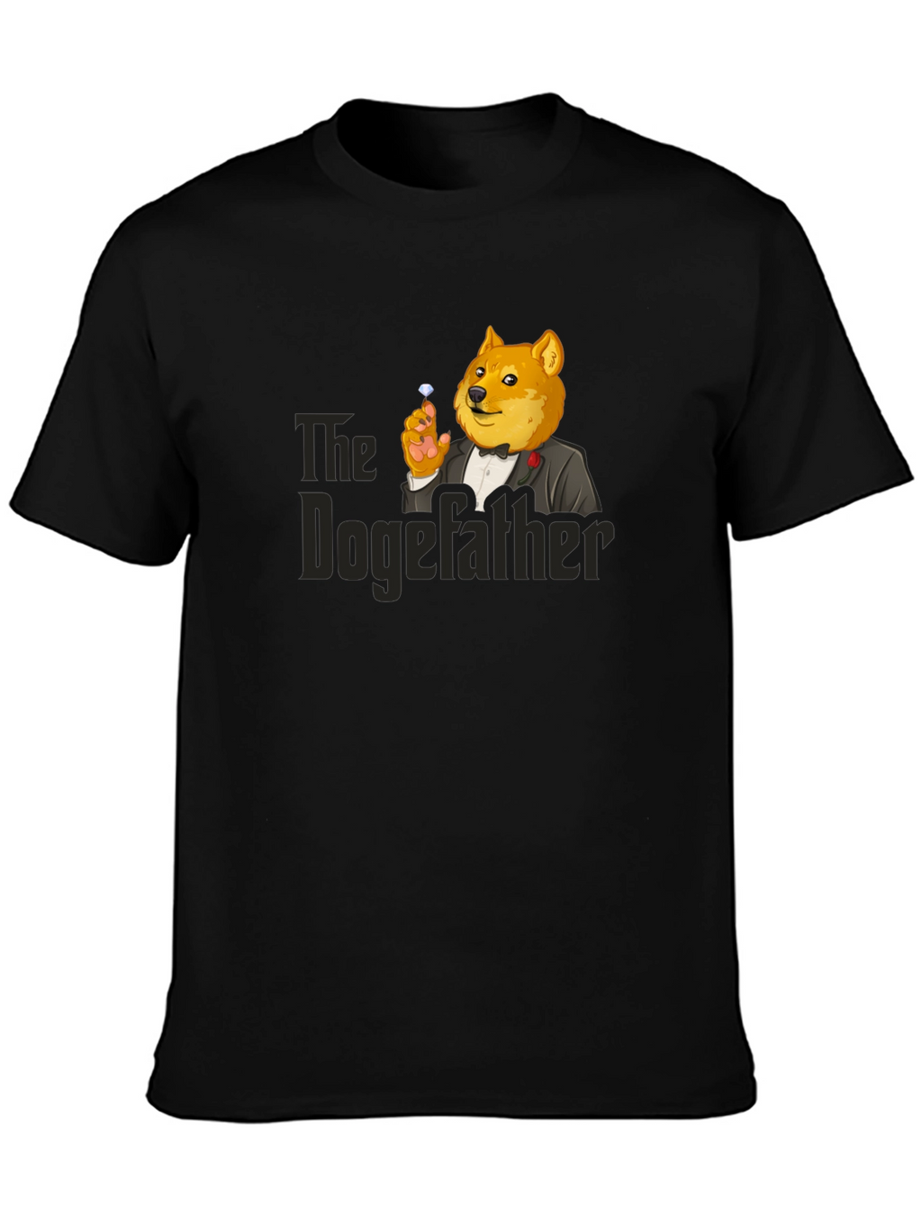 The Dogefather T-Shirt - Black Cotton Blend