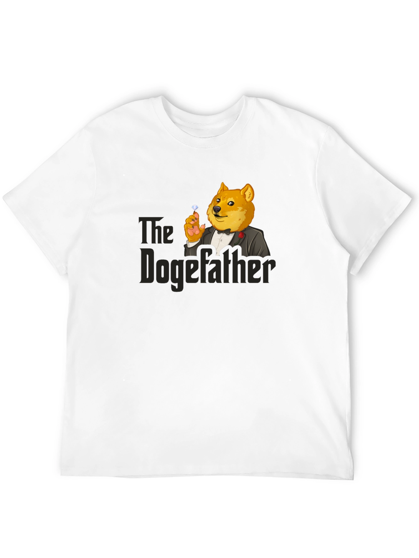 The Dogefather T-Shirt - Black Cotton Blend