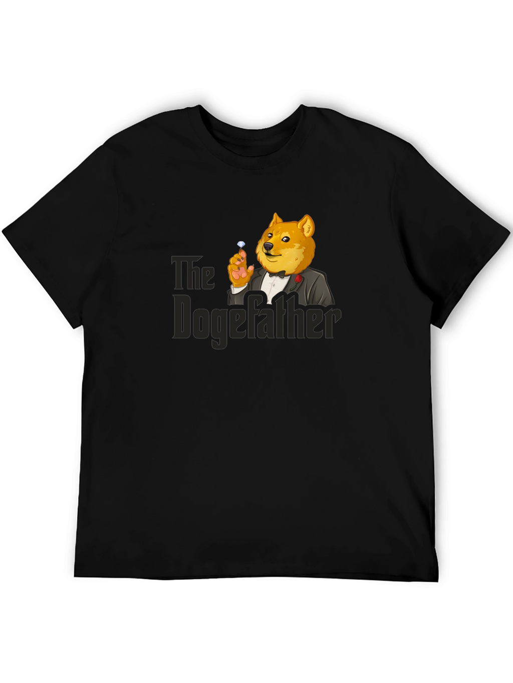 The Dogefather T-Shirt - Black Cotton Blend