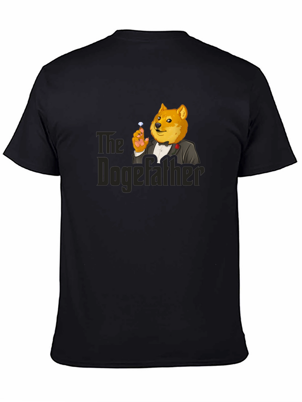 The Dogefather T-Shirt - Black Cotton Blend