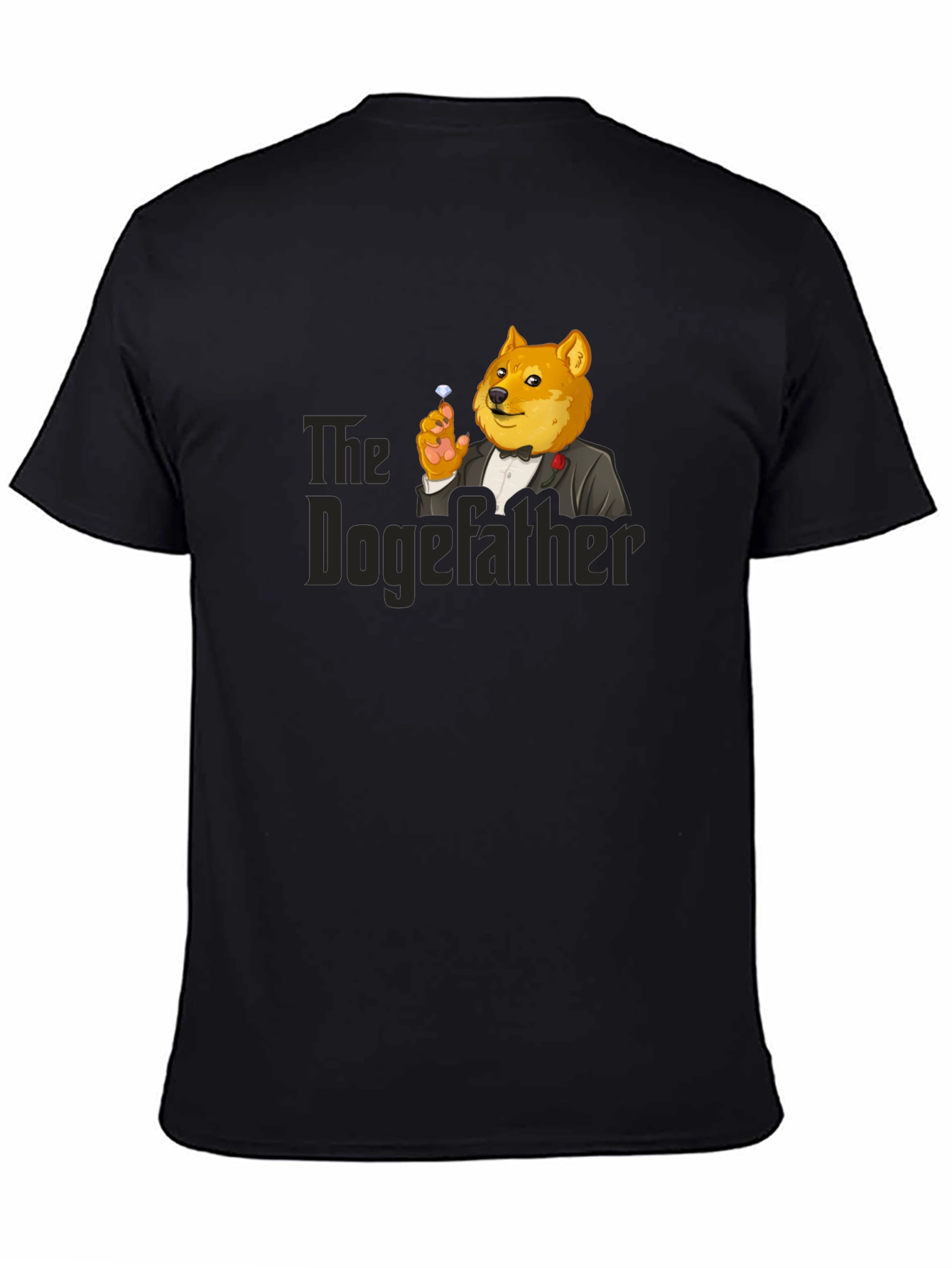 The Dogefather T-Shirt - Black Cotton Blend
