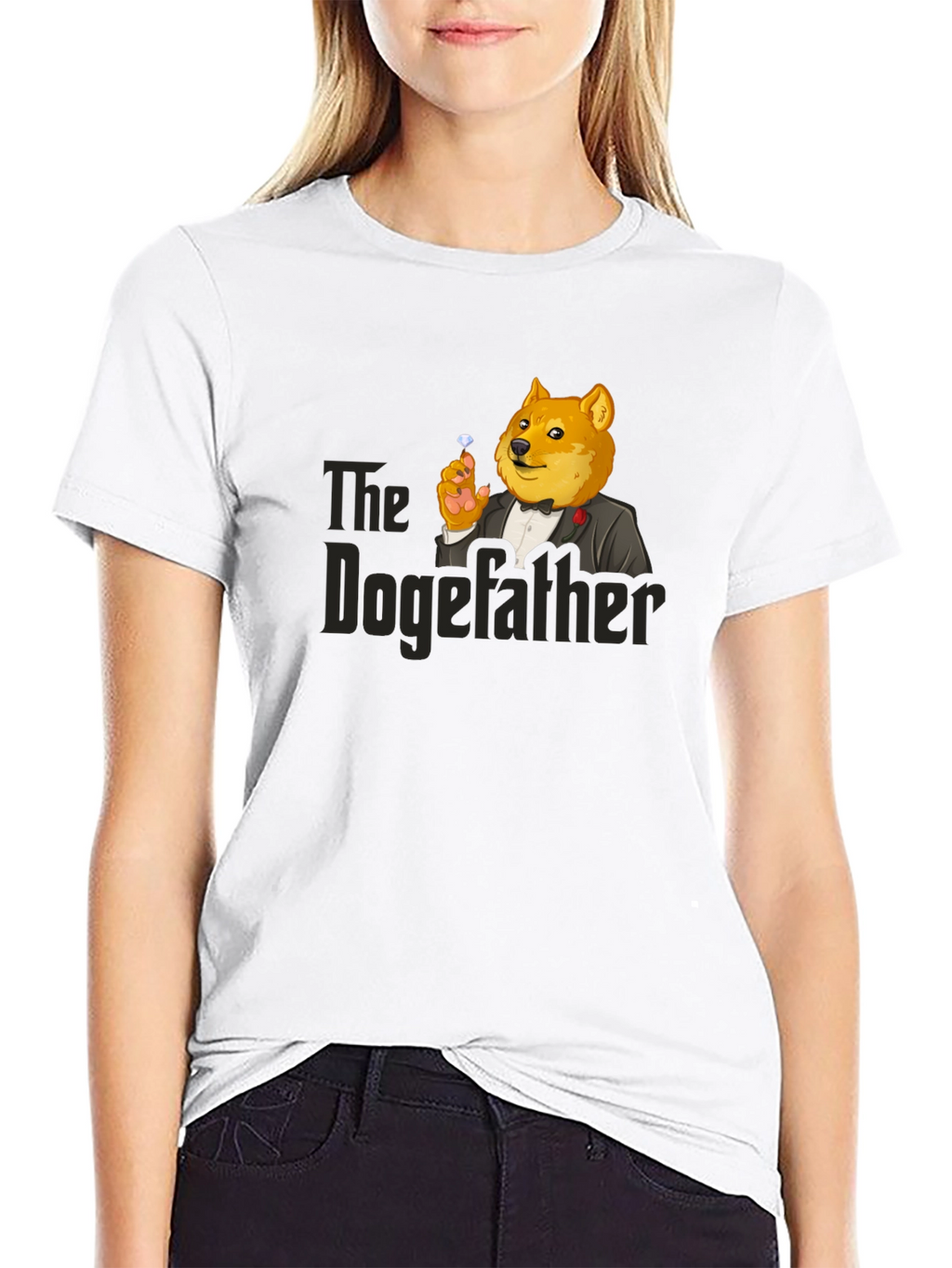 The Dogefather T-Shirt - Black Cotton Blend