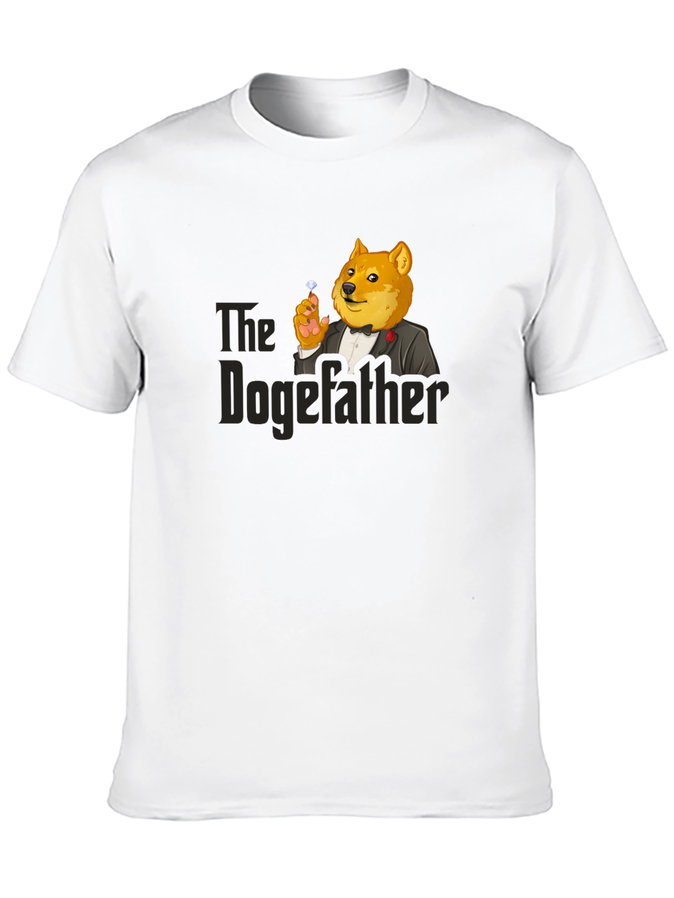 The Dogefather T-Shirt - Black Cotton Blend