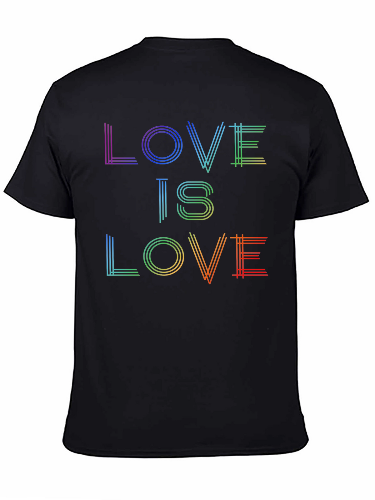Love is Love Rainbow Graphic Tee - Black