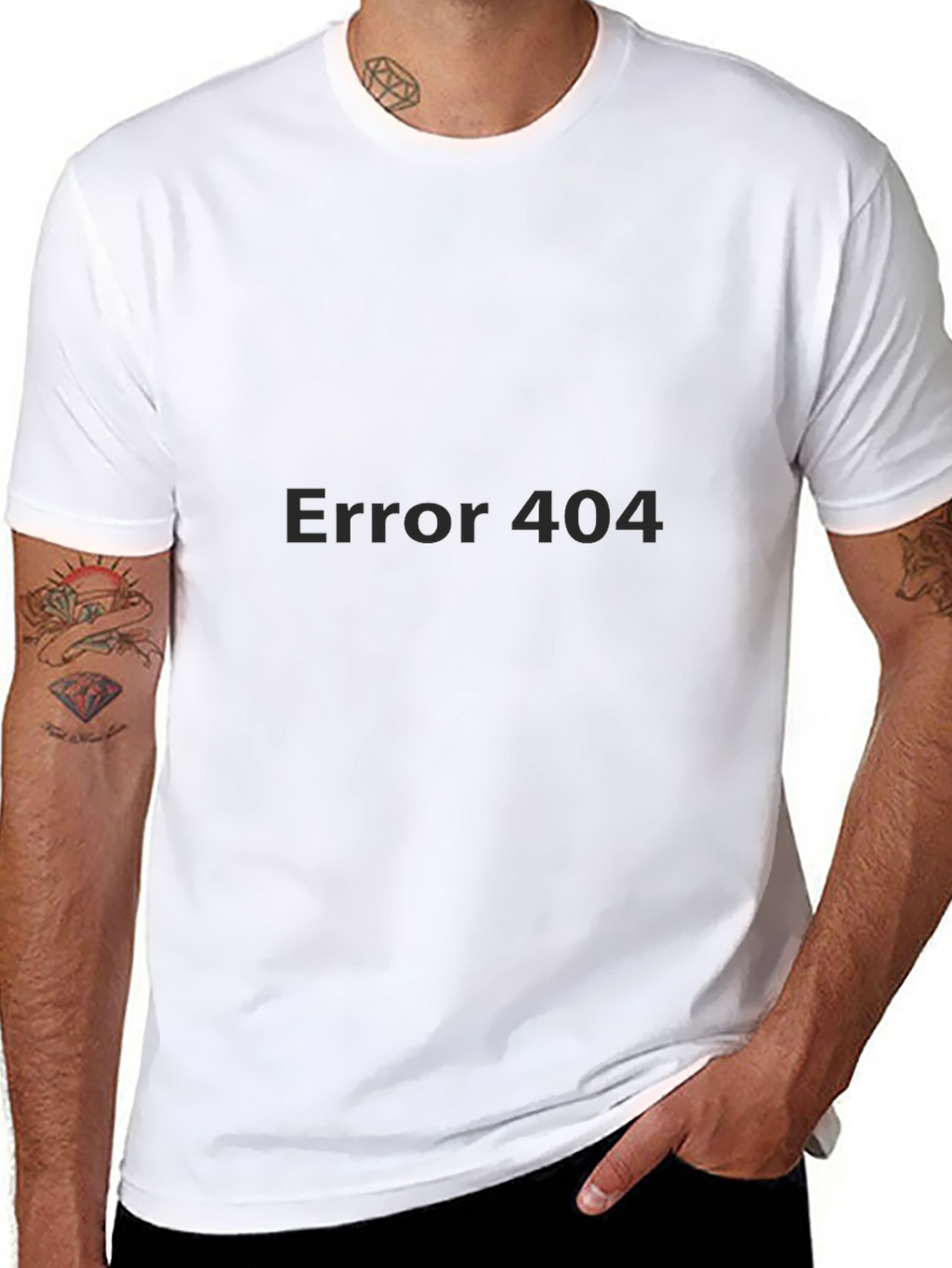 Error 404 Graphic Black T-Shirt