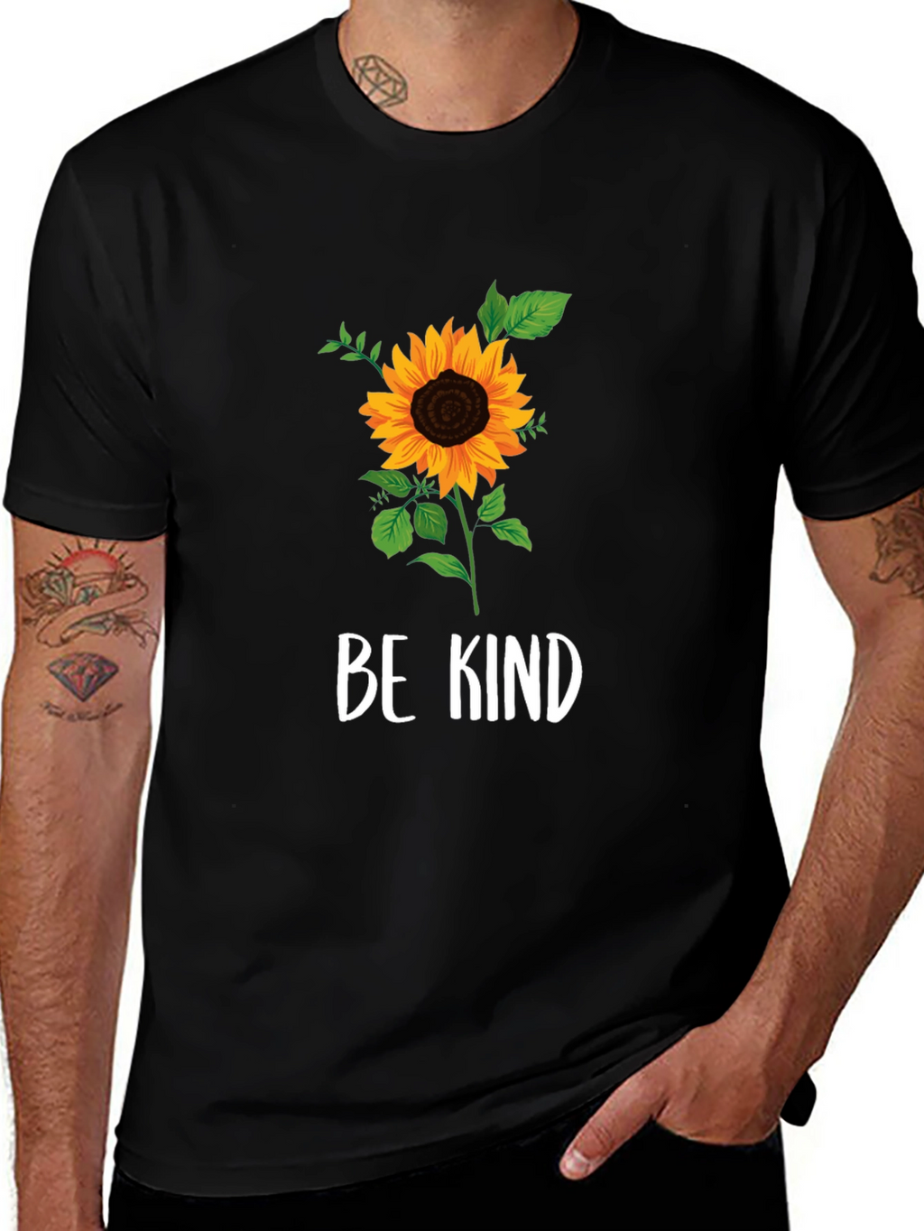 Sunflower Graphic Tee - Be Kind Shirt