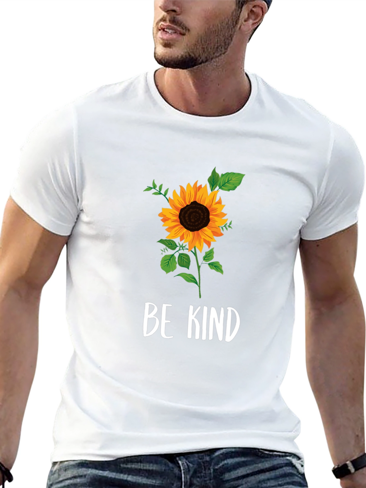 Sunflower Graphic Tee - Be Kind Shirt