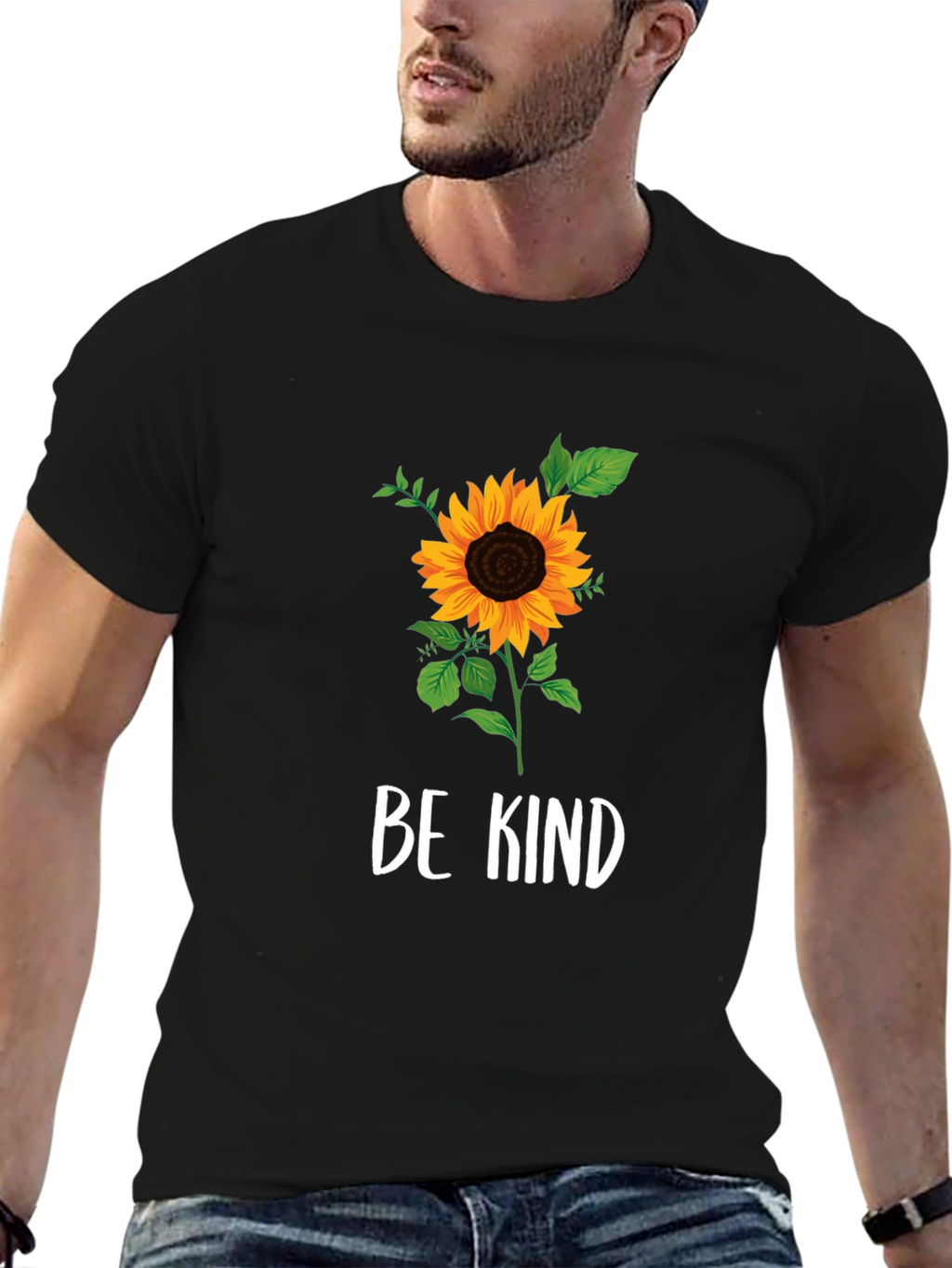 Sunflower Graphic Tee - Be Kind Shirt