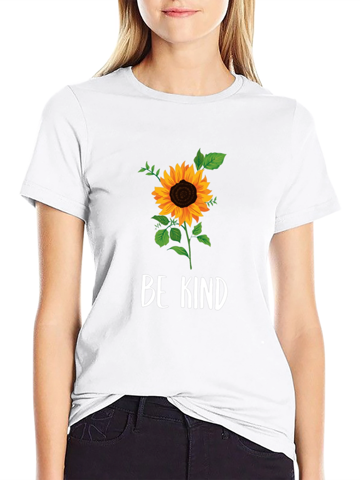 Sunflower Graphic Tee - Be Kind Shirt