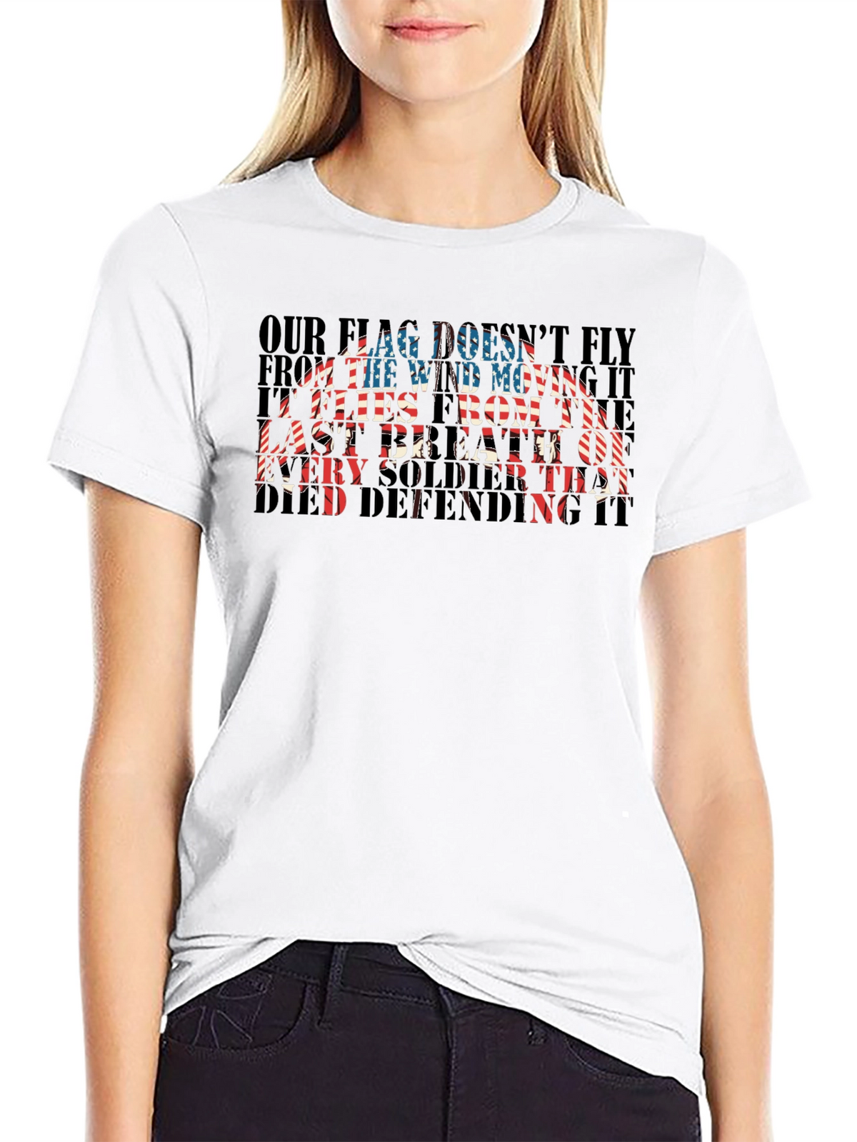Patriotic US Flag Soldier T-Shirt