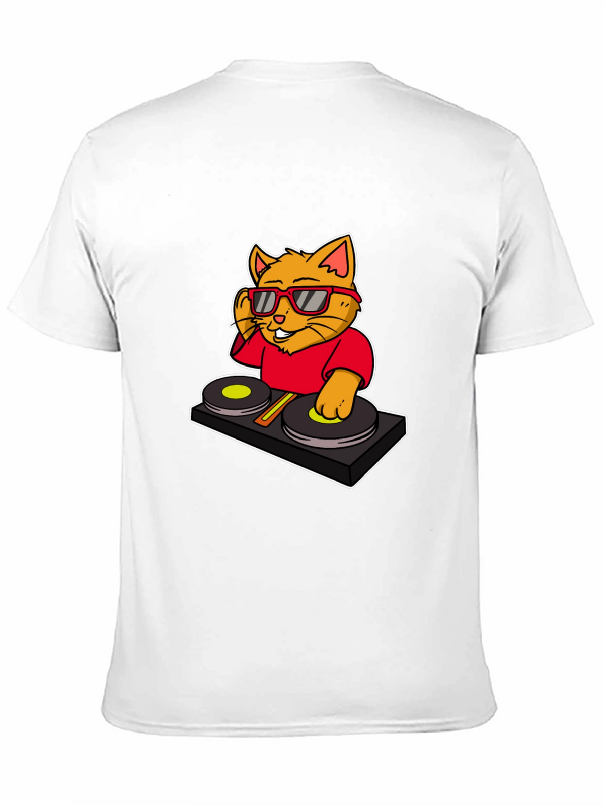 DJ Cat Graphic T-Shirt - Cool Music Lover Tee