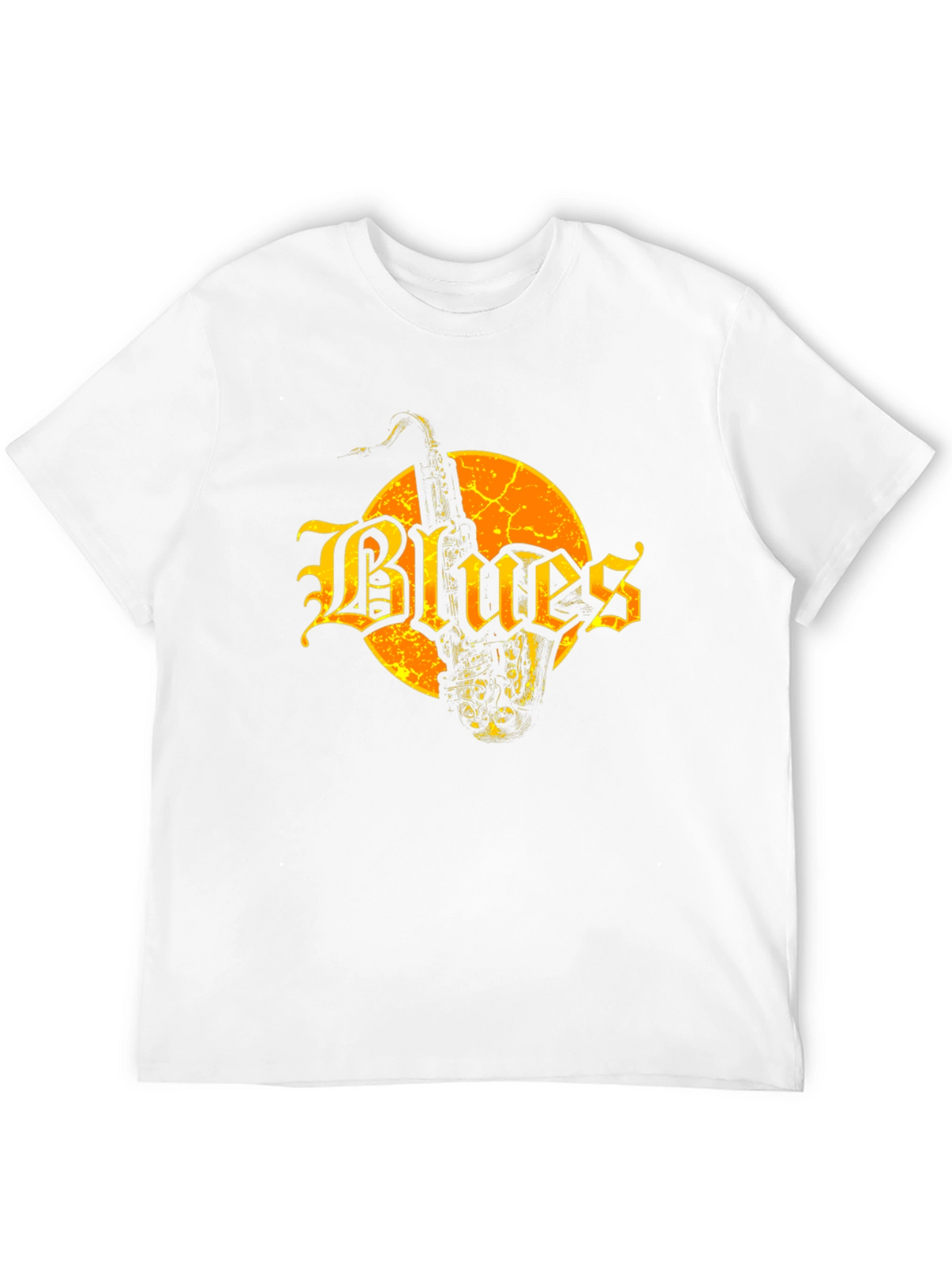 Blues Saxophone Graphic Tee - Black