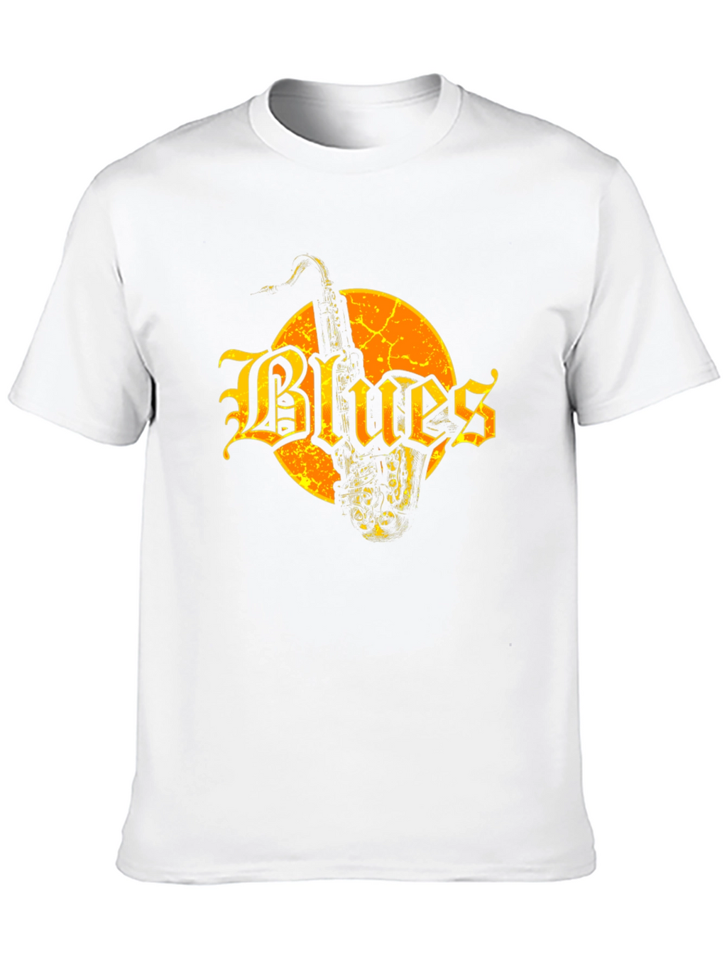 Blues Saxophone Graphic Tee - Black