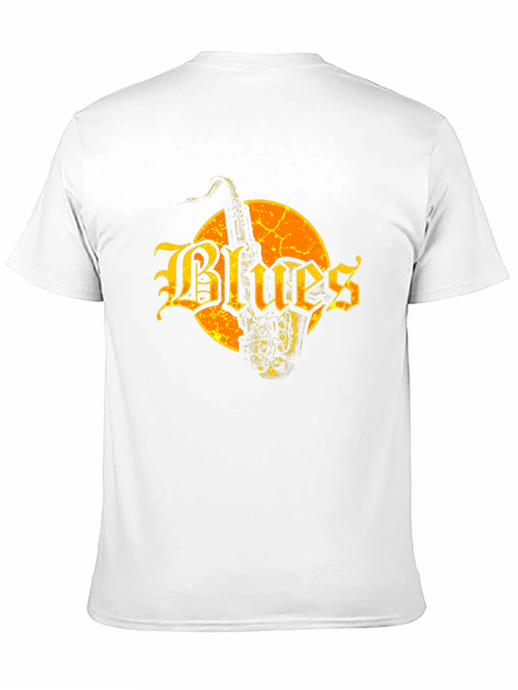 Blues Saxophone Graphic Tee - Black
