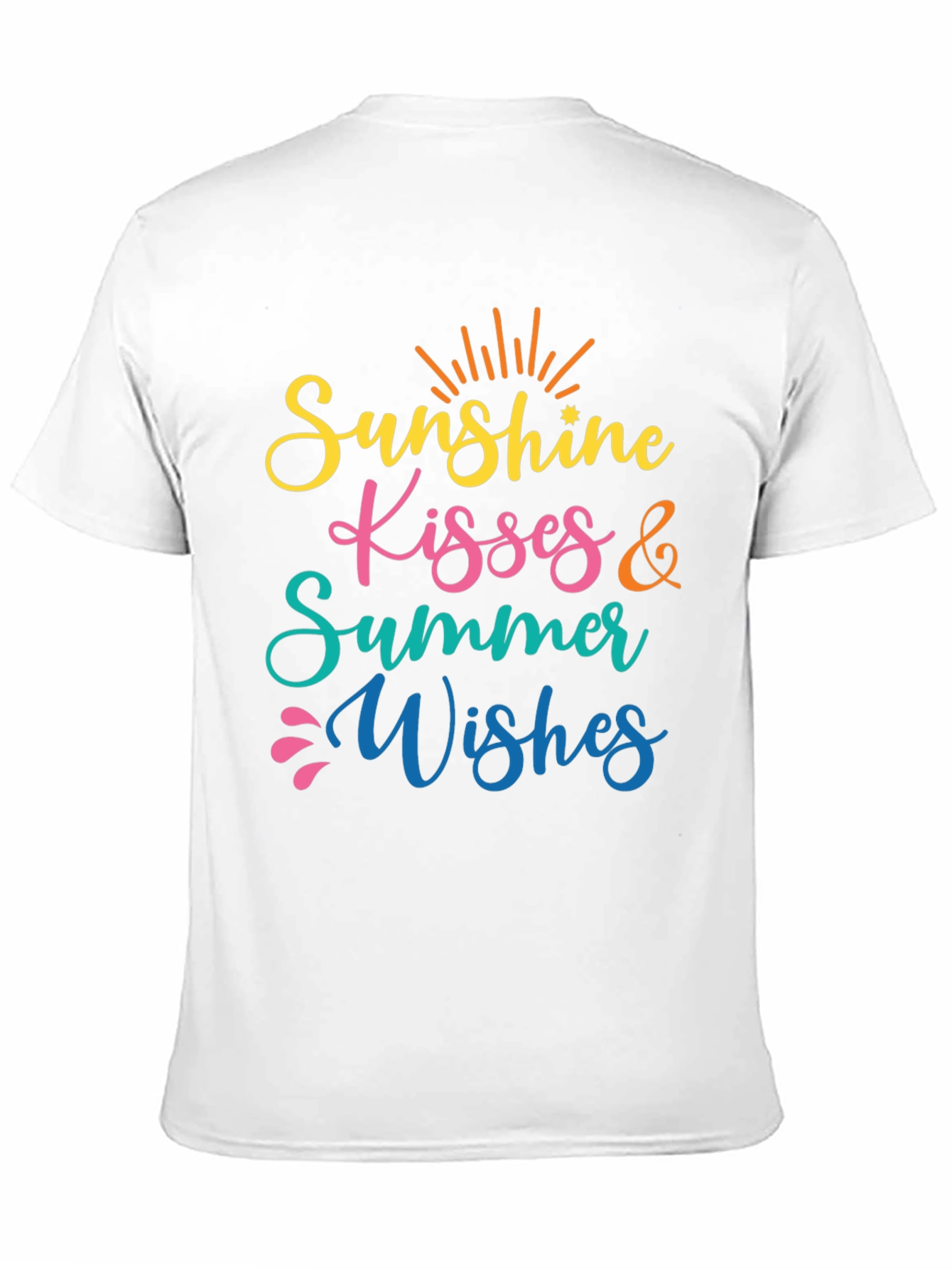 Sunshine Kisses Summer Wishes Black Tee