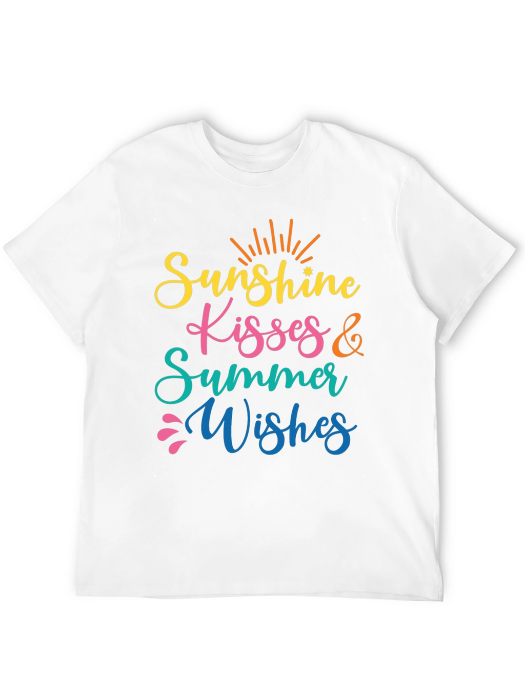 Sunshine Kisses Summer Wishes Black Tee