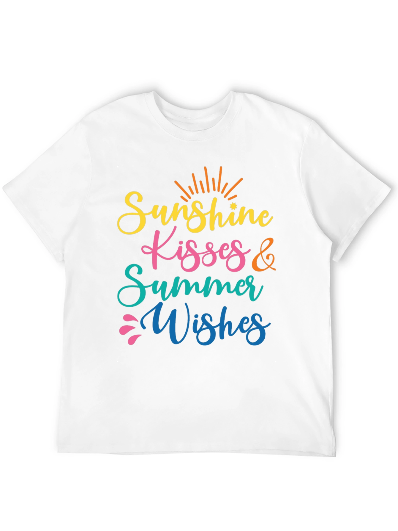 Sunshine Kisses Summer Wishes Black Tee
