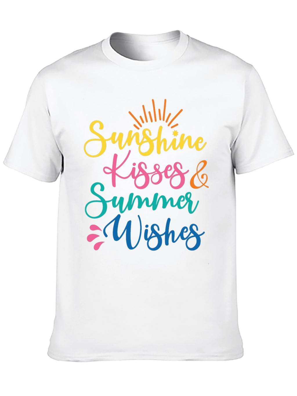 Sunshine Kisses Summer Wishes Black Tee