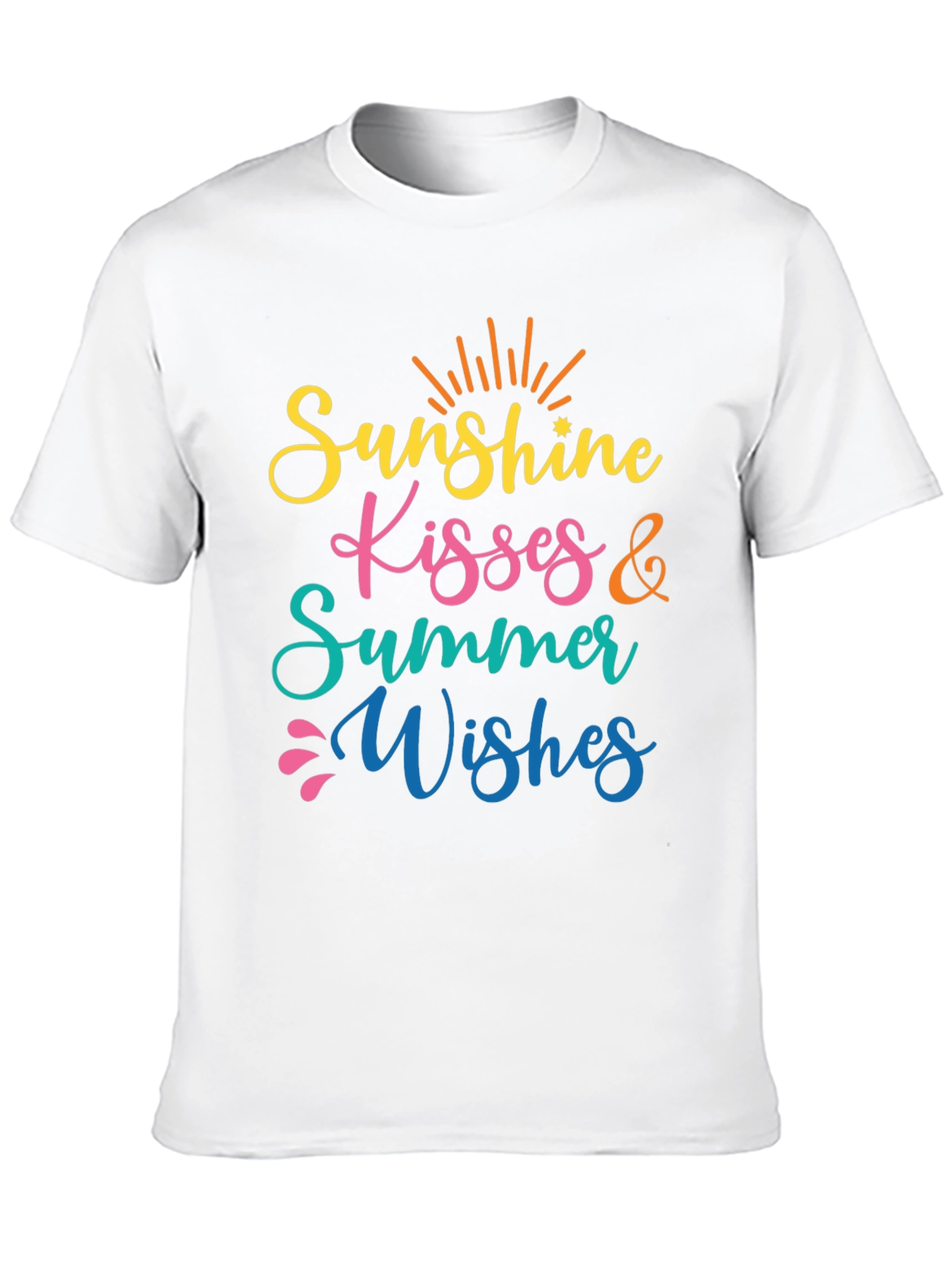 Sunshine Kisses Summer Wishes Black Tee